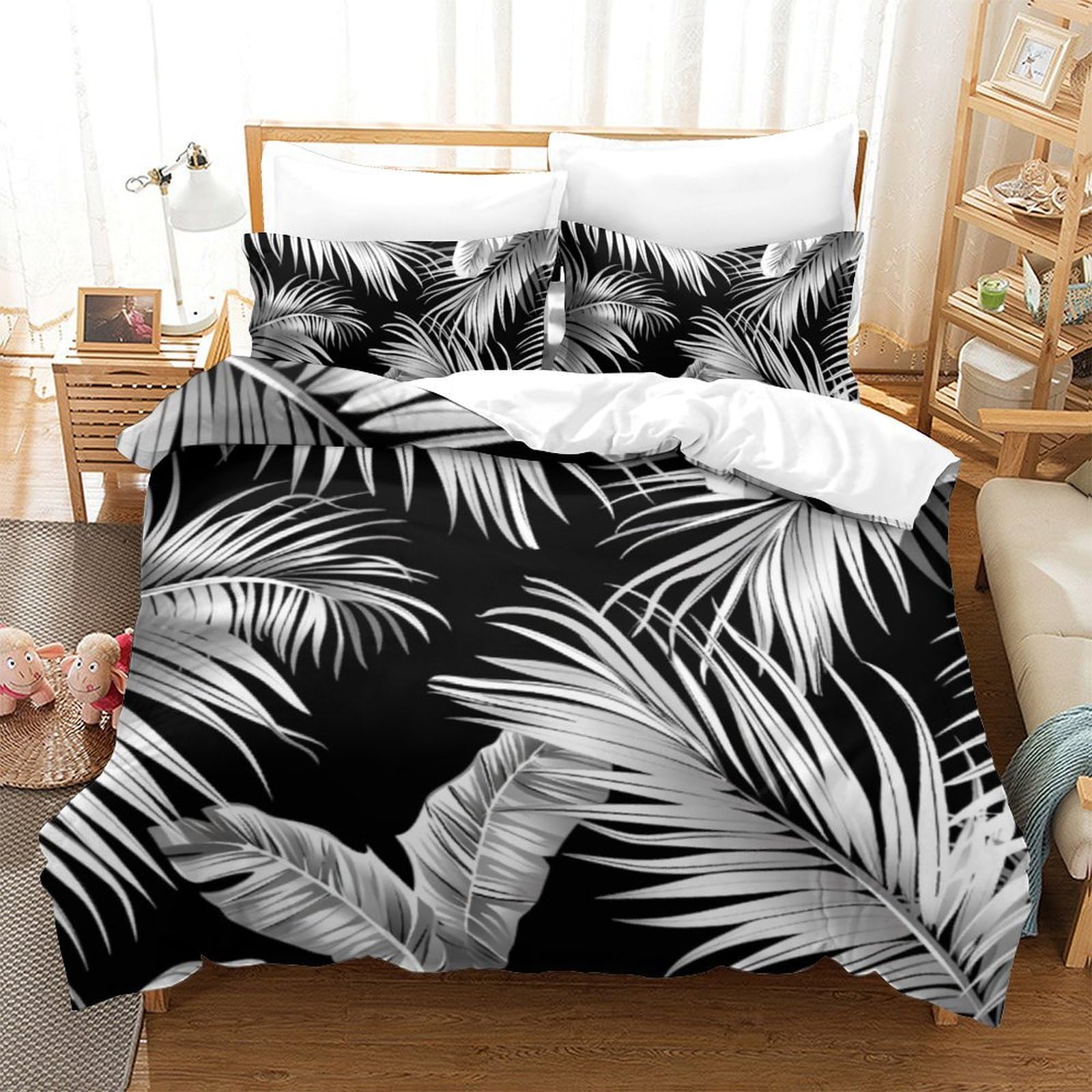 Housse de couette 200x200 fermeture éclair pour enfiler votre lit facilement