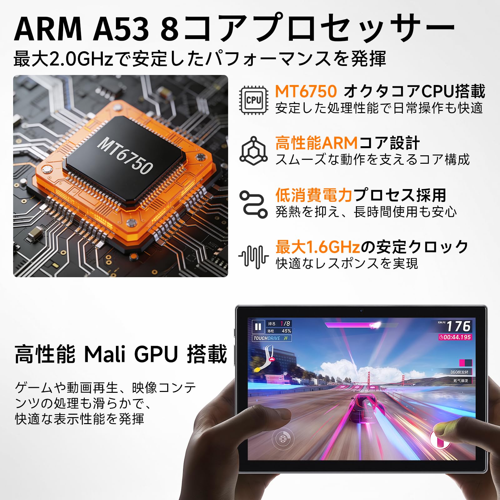 Amazon.co.jp: 【2026新登場】 Android16 タブレット 10インチ 20GB+