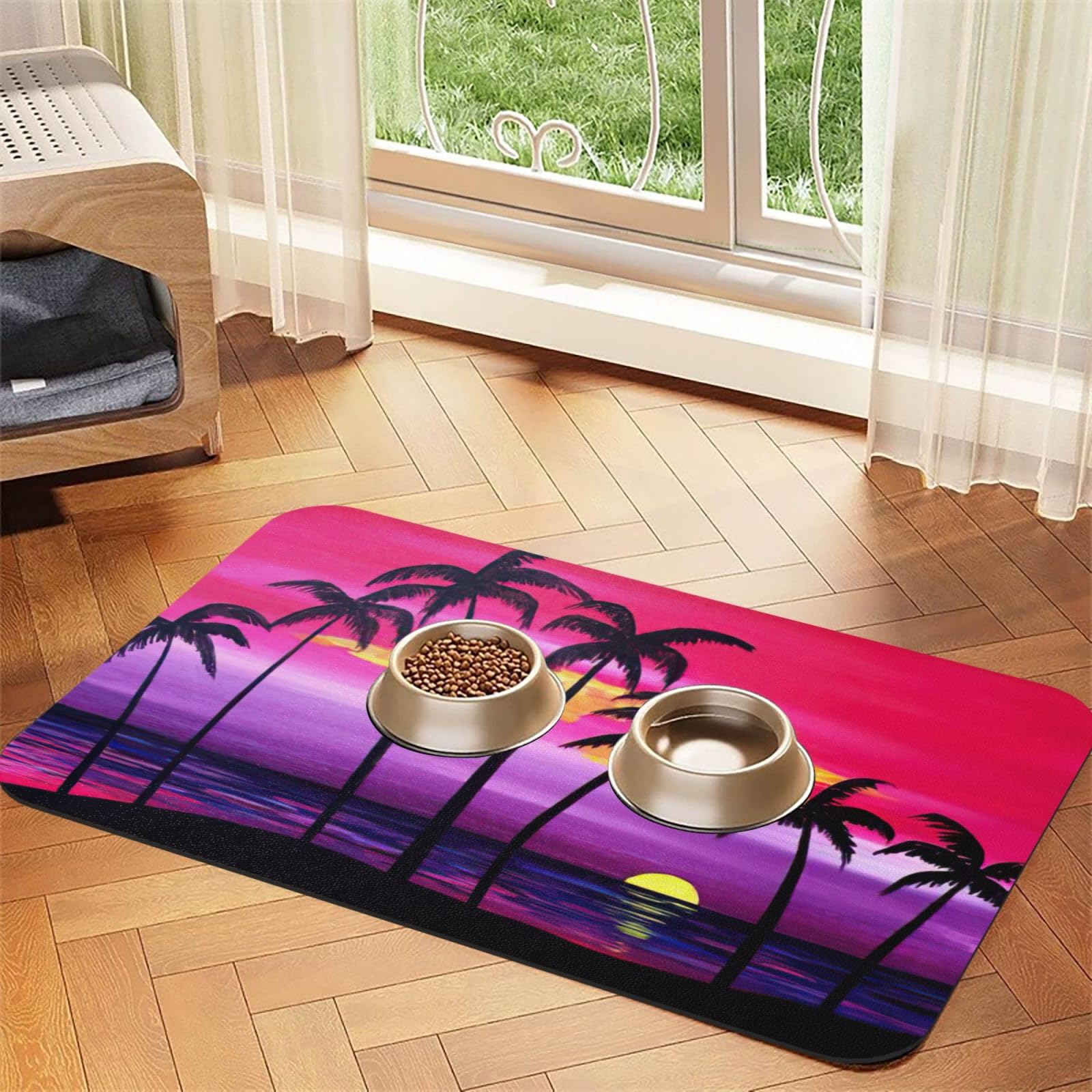 Tapis de nourriture antidérapant pour éviter les sols sales
