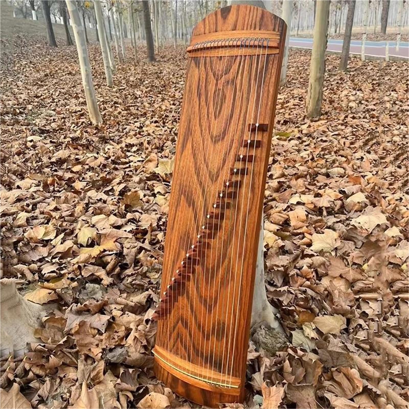 Guqin Z Litego Drewna O Długości 163 Cm Dla Dorosłych Profesjonalny Instrument Smyczkowy Początkujących Ze Stojakiem Guqin (chińska Cytra)