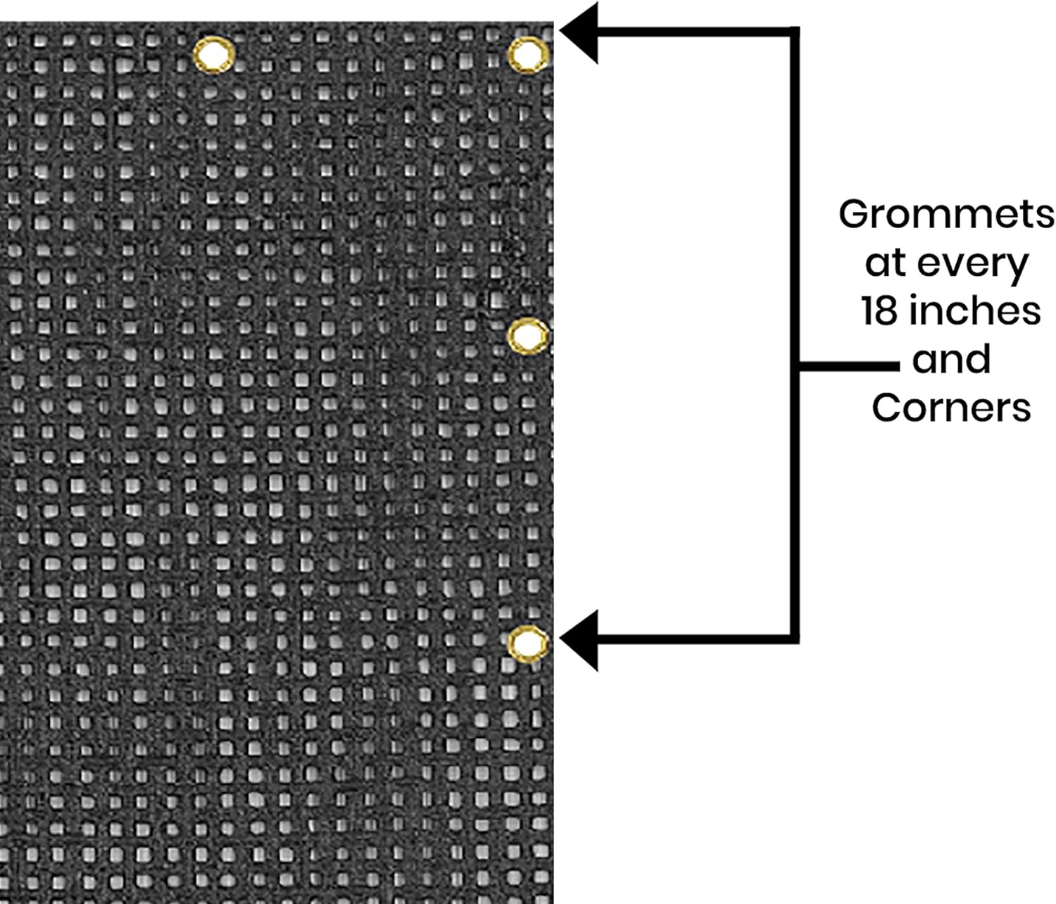 Free Shipping Over $50 Mesh Tarp in Multiple Sizes 10 Oz Mesh Tarpaulin - 100% Weather Resistant Cover Mesh Tarp with Grommets - Perfect for Fencing, Swimming Pool, Shade (20' x 20', Mesh Tarp)