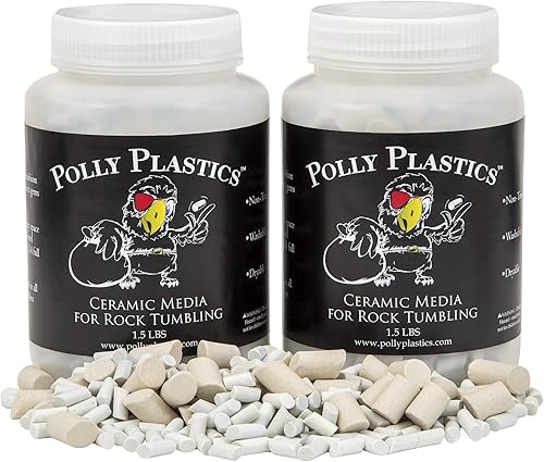 Polly Plastics Medios de relleno de cerámica de roca (tamaño de cilindro pequeño) pellets de cerámica no abrasivos para todo tipo de vasos (3