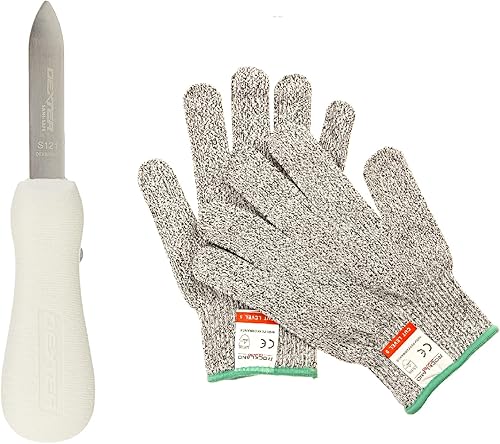 Rockland Guard Dexter-Russell - Guantes resistentes al corte de cuchillo de ostra estilo New Haven de 275 pulgadas Extra L Rockland Guard Dexter-Russell - Guantes resistentes al corte de cuchillo de ostra estilo New Haven de 275 pulgadas Extra L