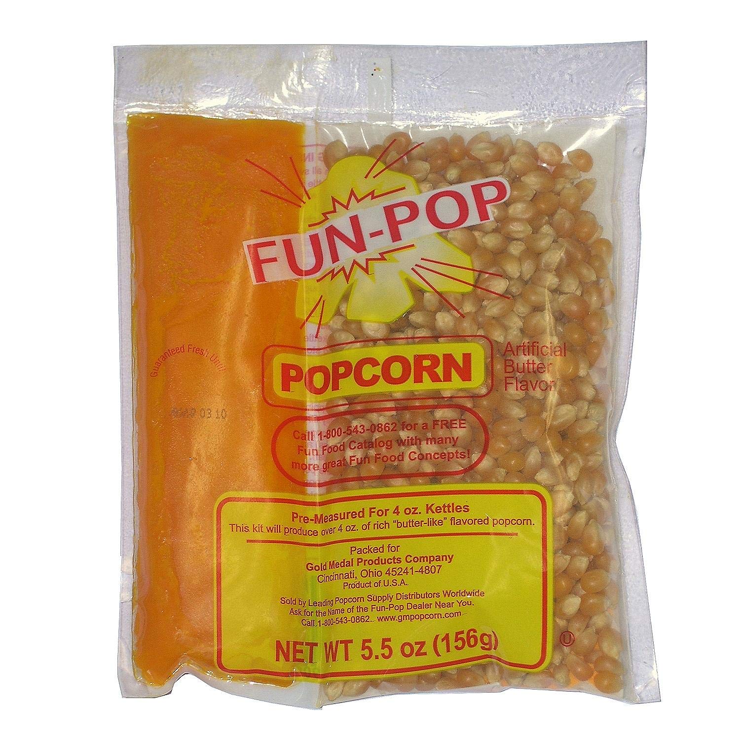 Gold Medal 2834 Mega Pop Popcorn Kit for 4 Oz. Fun Pop - 36 / CS