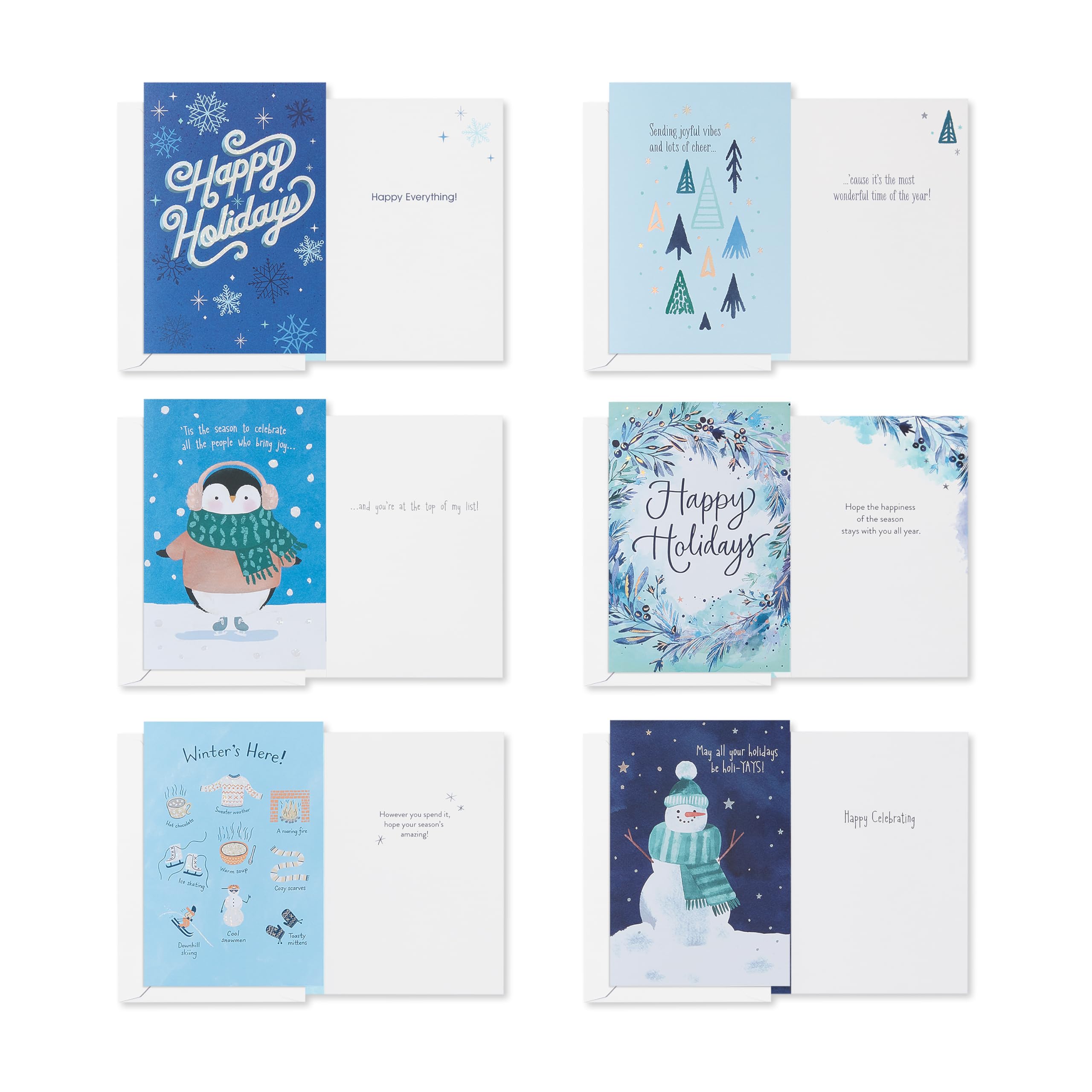 American Greetings Christmas Cards with Envelopes, Happy Holidays (15-Count), TRENDY HOLIDAY BNDL 15 CT, 4.6 x 6.75 inches - Image 4