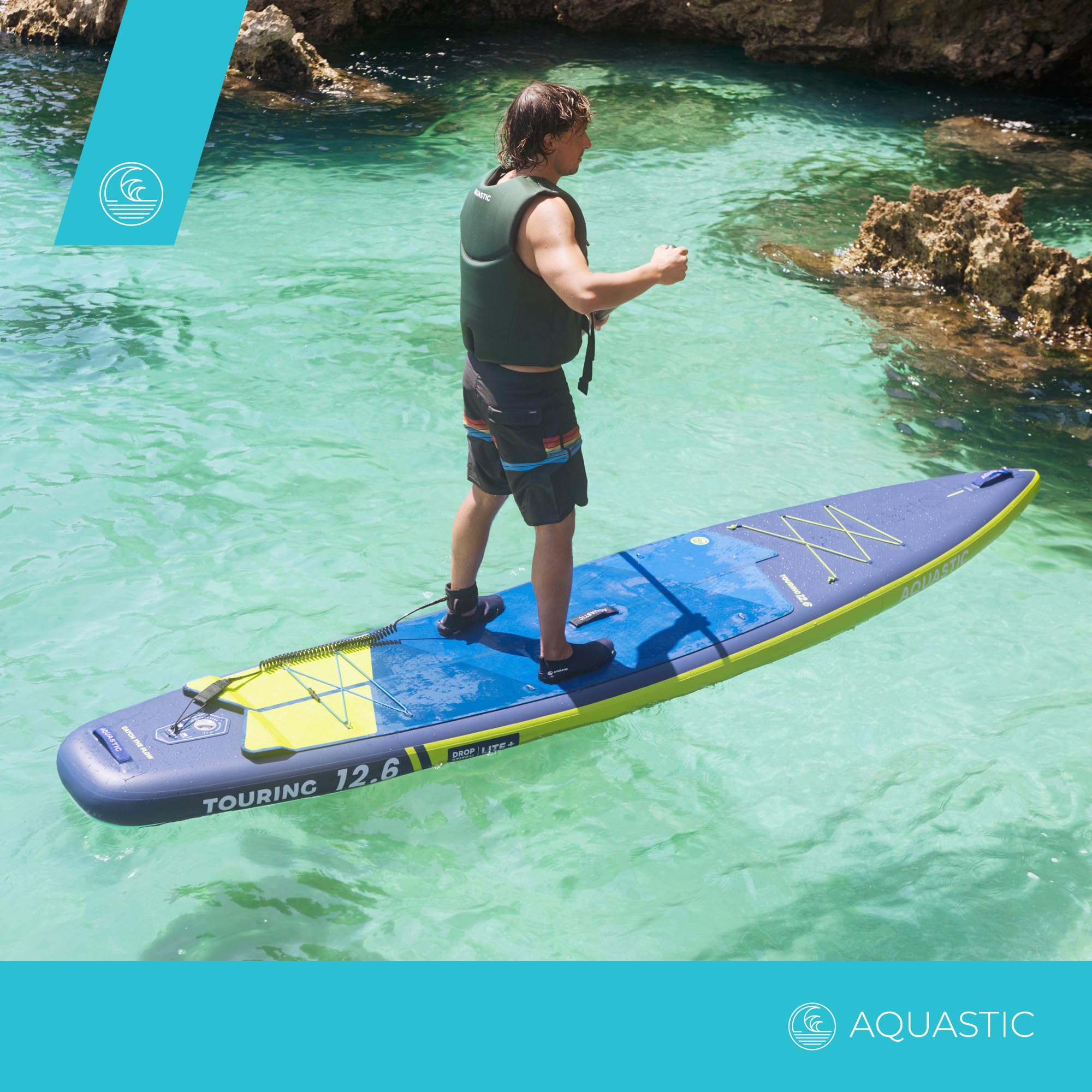 AQUASTIC Touring 12'6″ - Stand Up Paddle Board Unisex Adulto