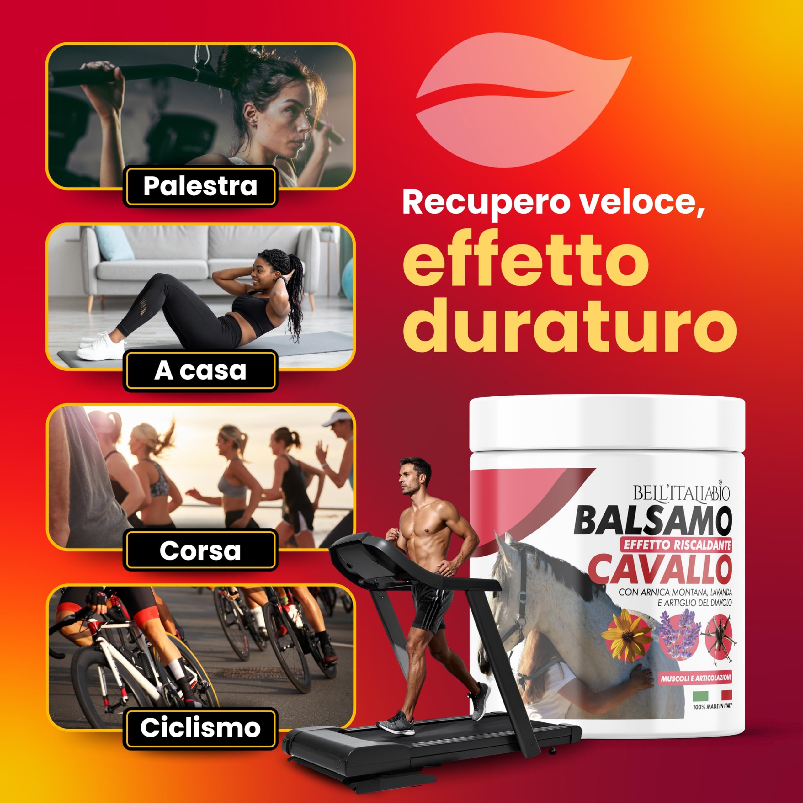 Crema Riscaldante Muscoli Sportiva 600ml Balsamo Cavallo Riscaldante con Arnica Per Cavalli, Lavanda e Artiglio del Diavolo per Disturbi e Tensioni Muscolari Balsamo di Cavallo Effetto Caldo