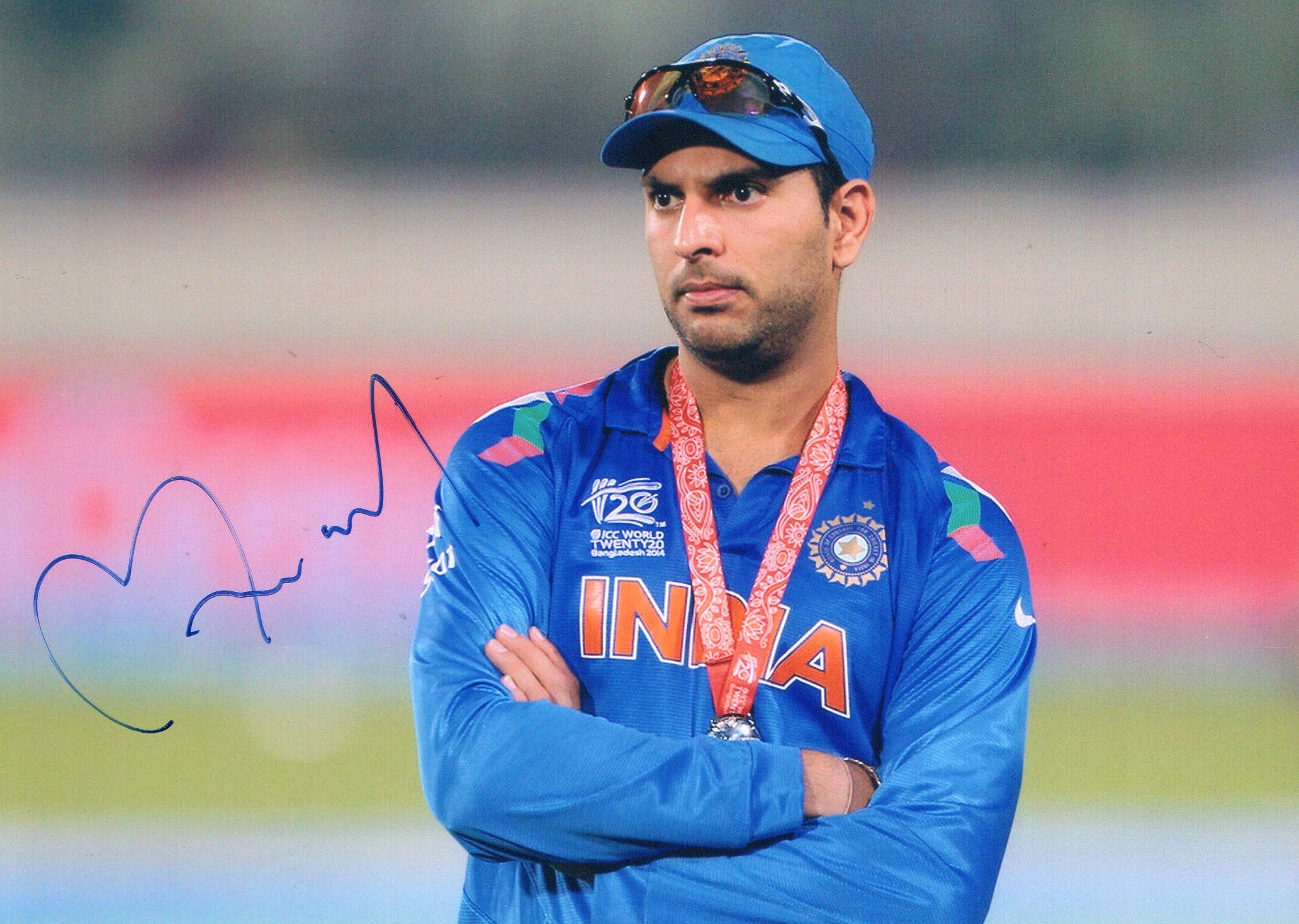 Original Autographed Photo of Indian Cricketer Yuvraj Singh-image-47