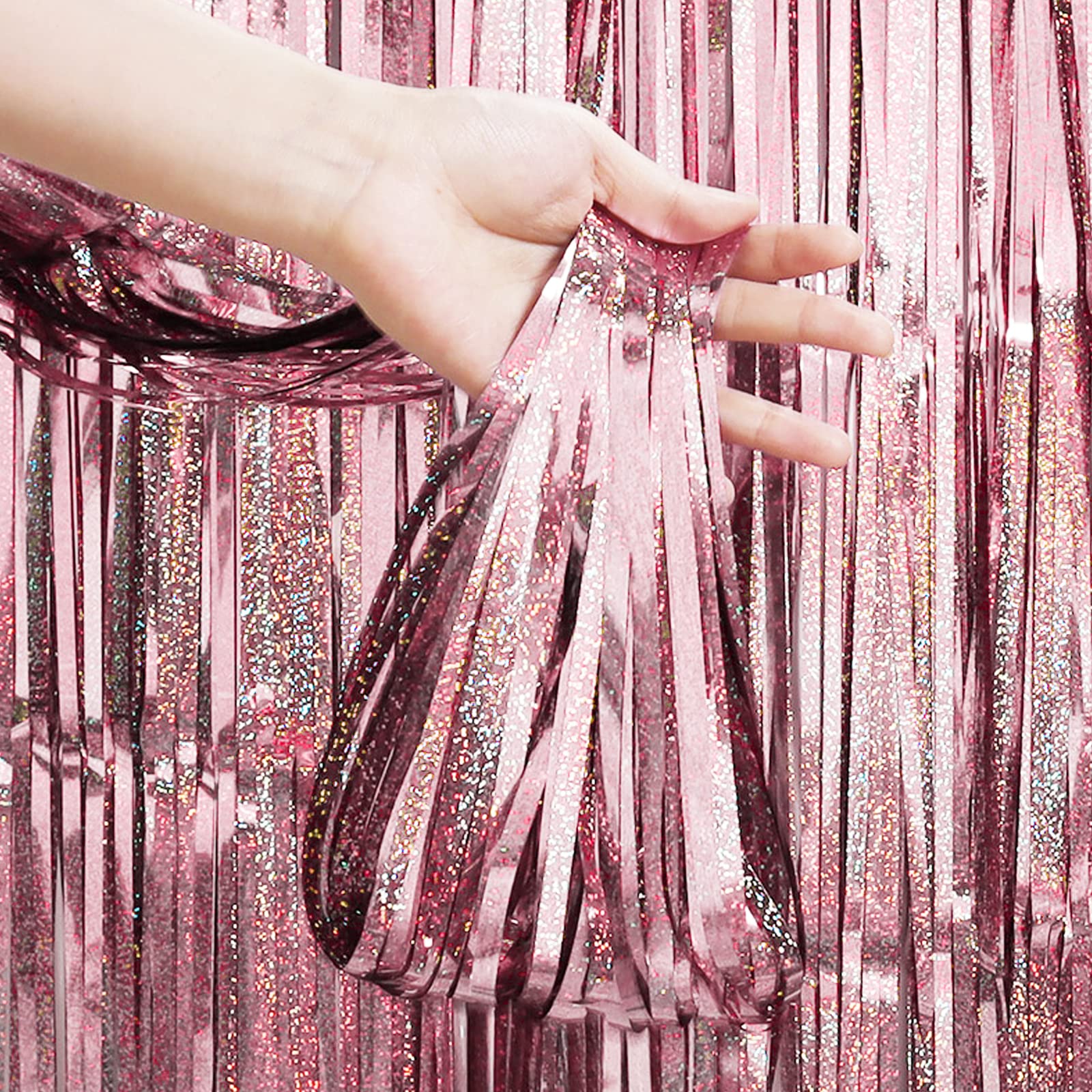 Amazon.co.jp: タッセルカーテン 2個セット 100cm*200cm キラキラ 背景