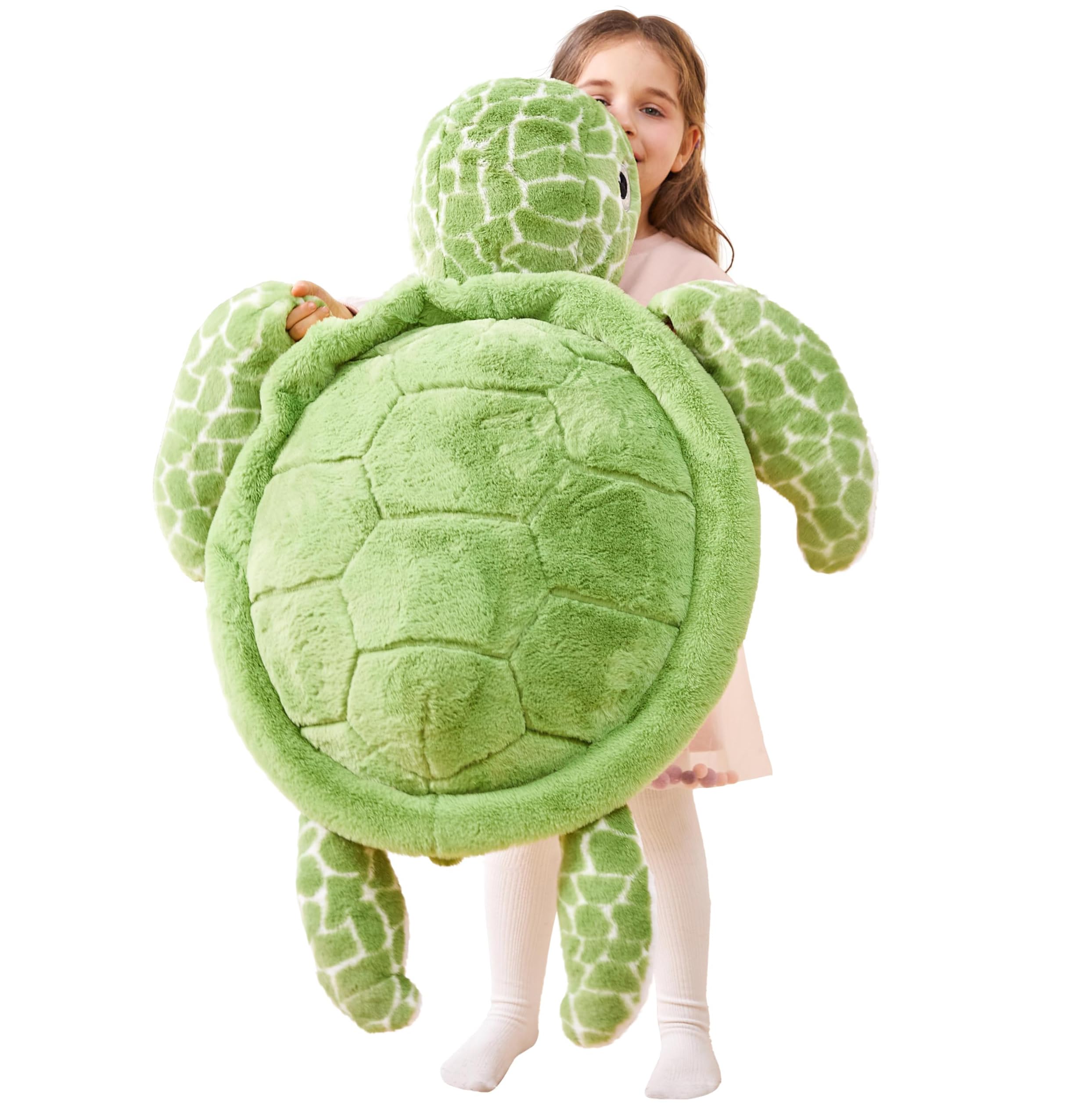 IKASA Giant Sea Turtle Stuffed Animal 78cm Plush Toy,Big Large Jumbo Soft Toys,Huge Size Cute Fluffy Plushy Plushie,Gifts for Kids