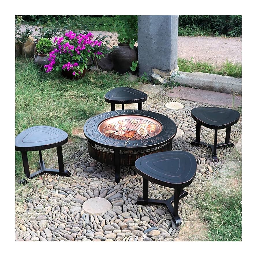 Amazon.com: Outdoor Bonfire Pit,Garden Wood Burning Fire