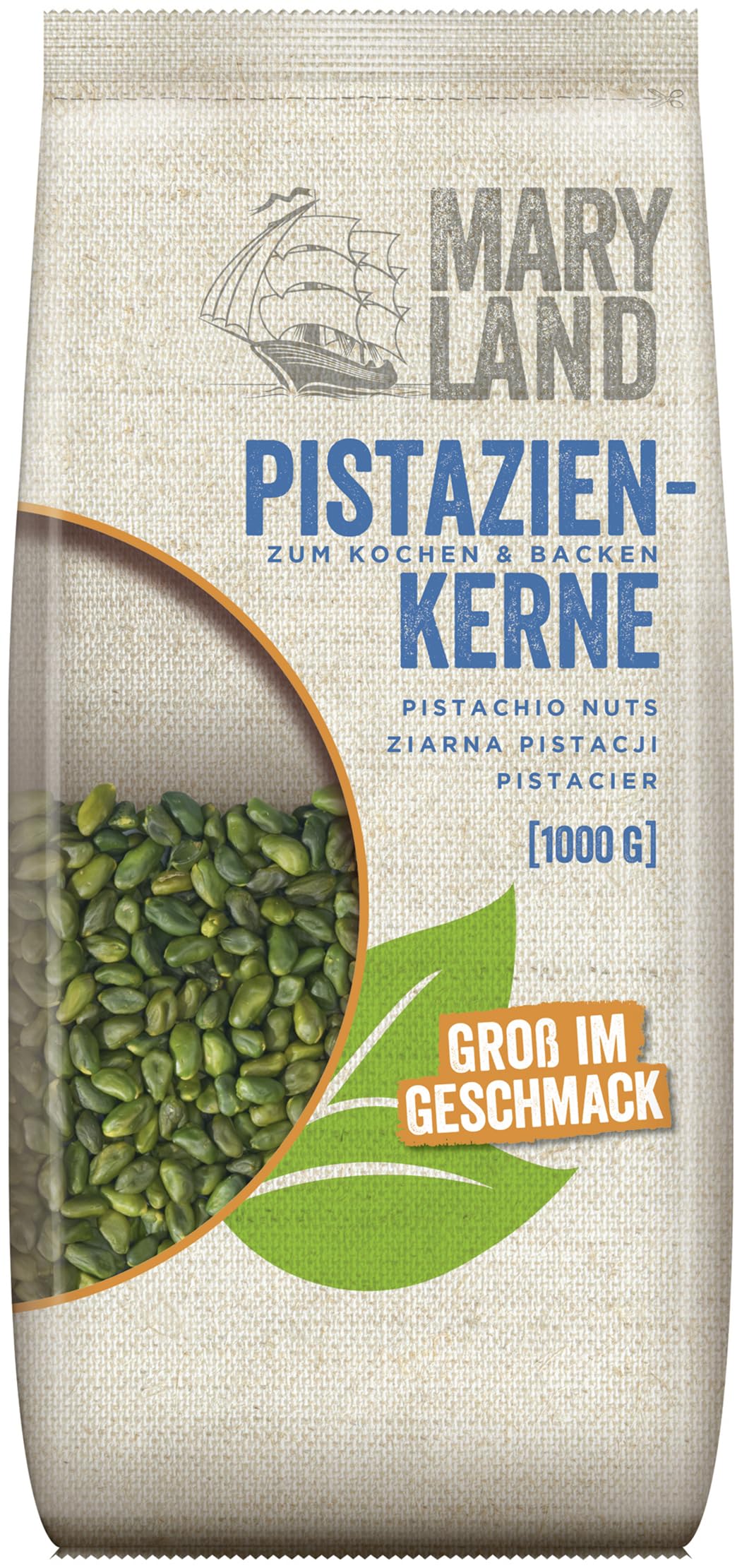 Maryland Pistazienkerne 1000g Vorratspackung 4er Pack – Pistazienkerne naturbelassen, vegan, frei von künstlichen Aromen, ohne Zusatzstoffe – Im Großformat genießen (4 x 1000g)