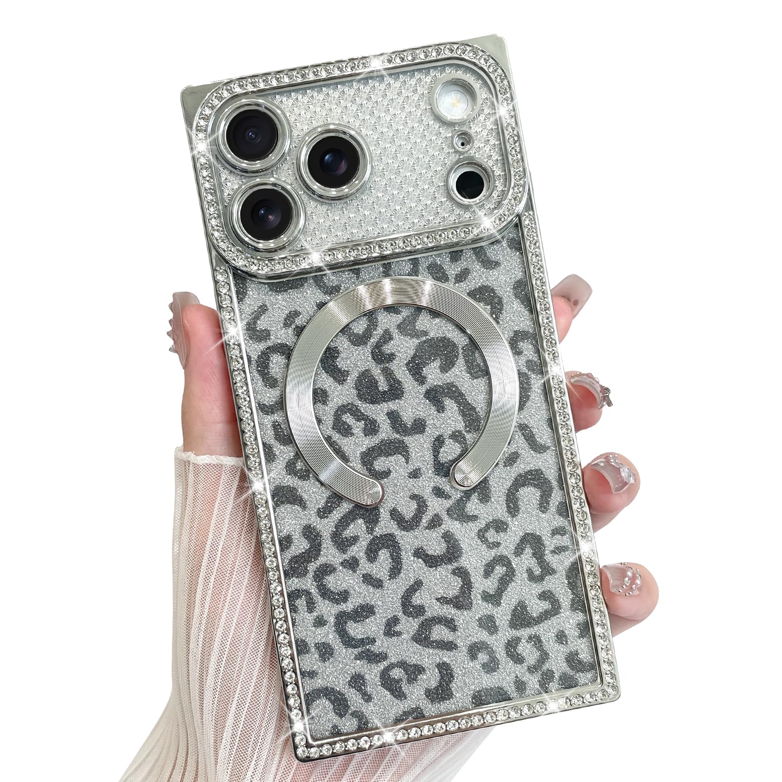 Coque léopard iPhone 17 Pro Max paillettes pour look soirée femme - 7