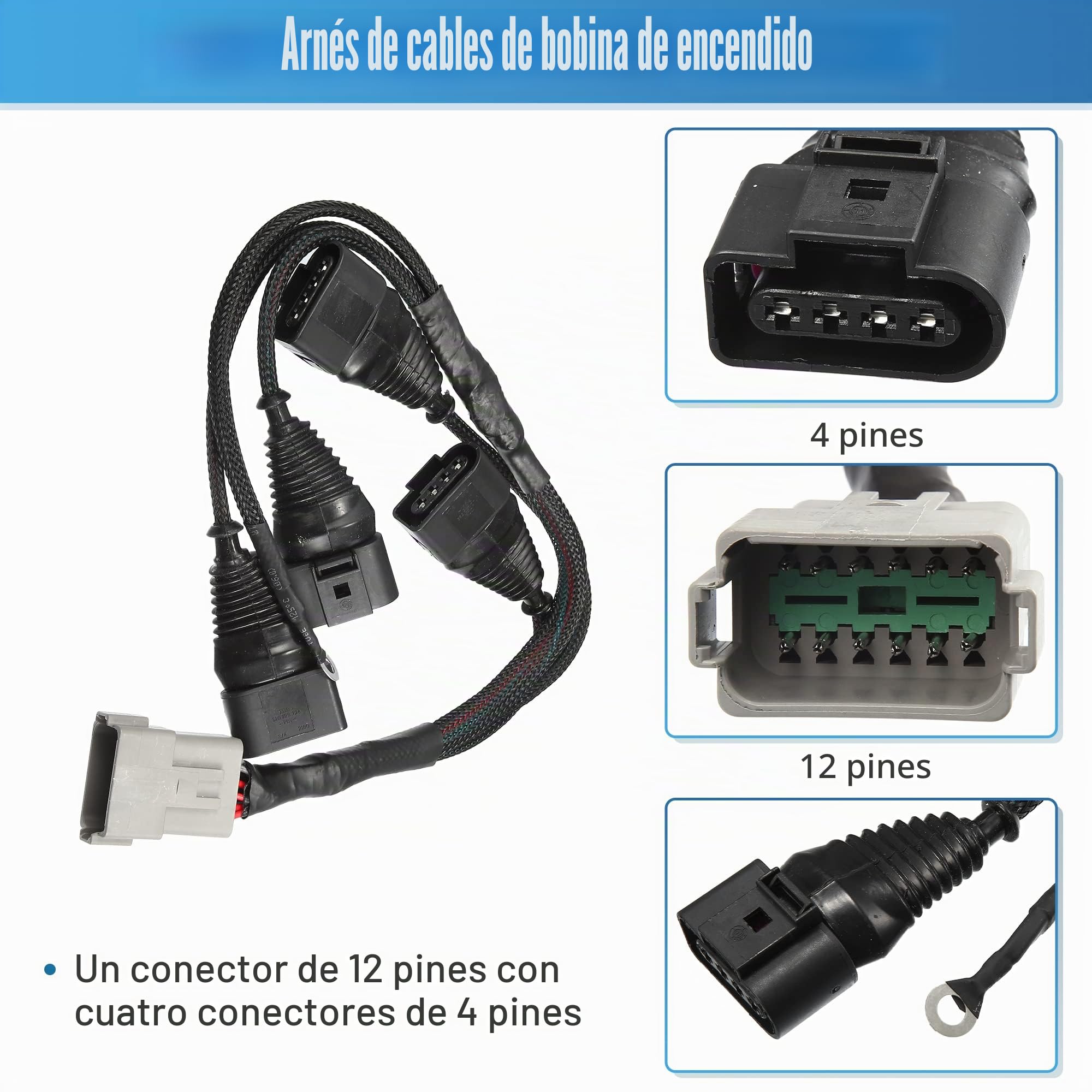 A ABSOPRO Arnés De Cable De Bobina De Encendido Para Audi A4 97-06 1 Juego