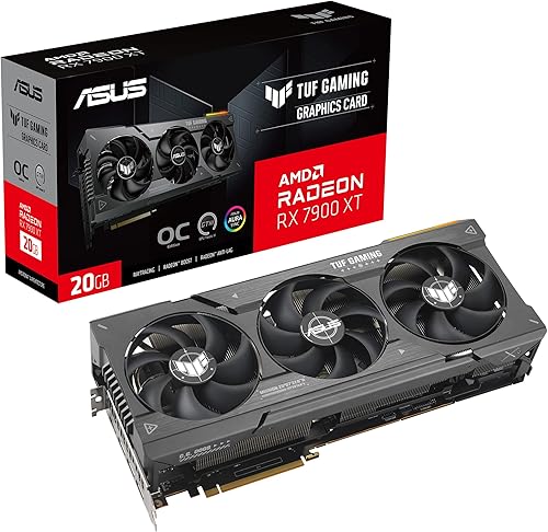 ASUS TUF Gaming Radeon™ RX 7900 XT OC Edition 20GB GDDR6 - Tarjeta gráfica (PCIe 4.0, 20GB GDDR6, HDMI 2.1a, DisplayPort 2.1)