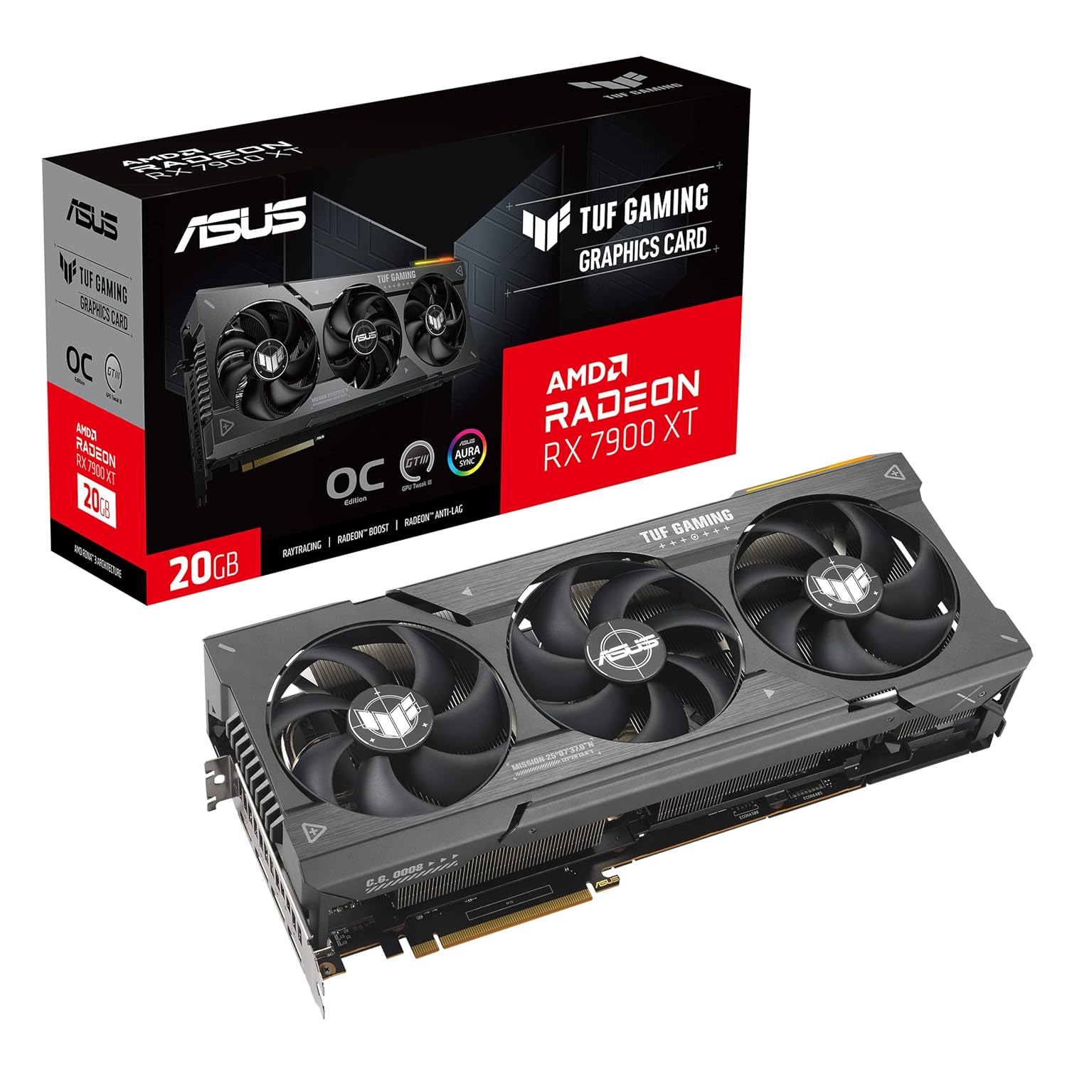 ASUS Tuf Gaming Radeon Rx 7900 Xt Oc Edition 20Gb Gddr6 Graphics Card (Pcie 4.0, 20Gb Gddr6, Hdmi 2.1A, Displayport 2.1) – Pci_E