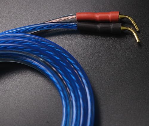 Miniatura 3 de KK ZB-ZB - Juego de 1 par (enchufe total de 8 pines) Alambre de altavoz OFC de alta fidelidad, enchufe tipo pin a enchufe tipo pin