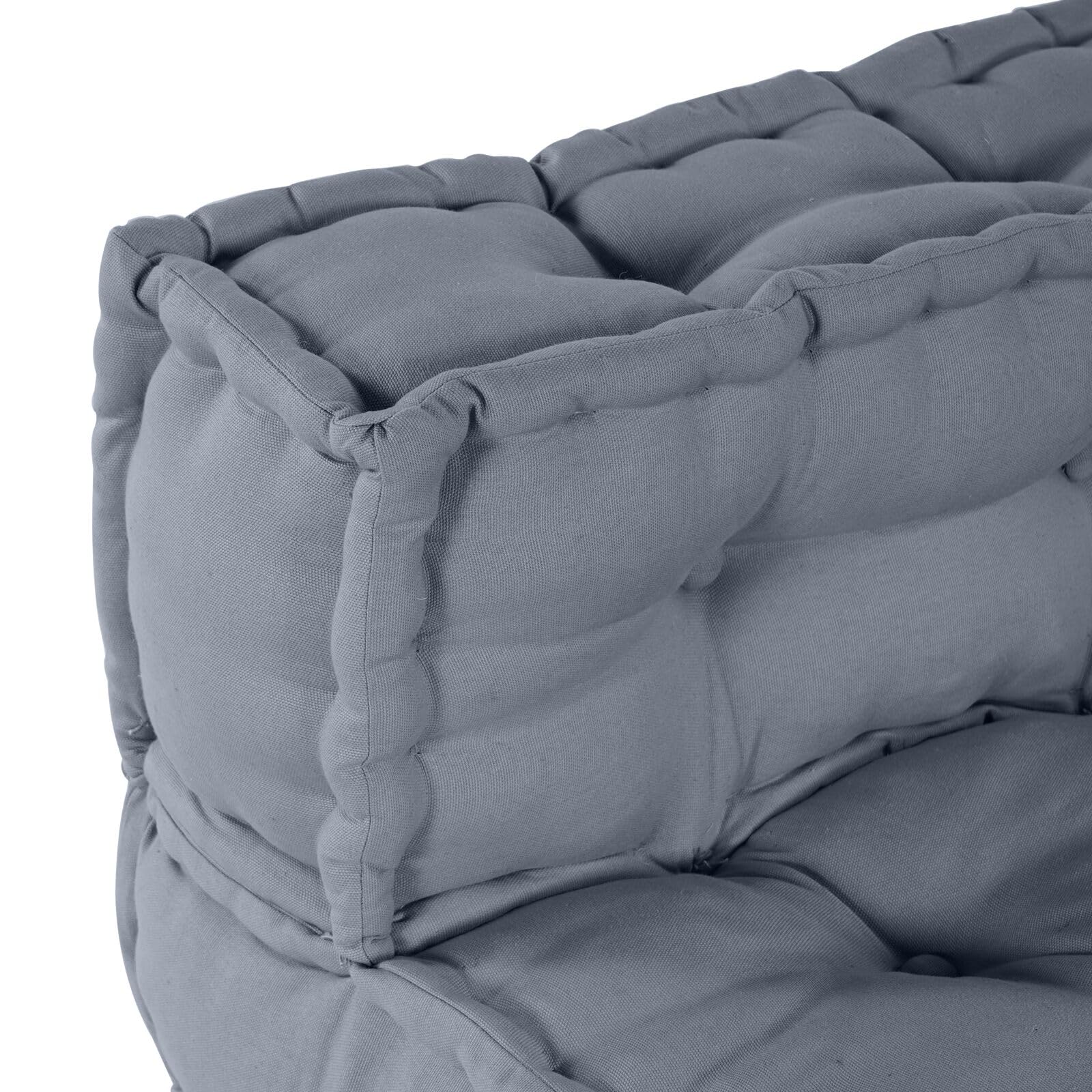 Dekor, Textilien: Bettwäsche, Kissen, Decken, Bezüge und Kissen, grauer Modular-Pouf, 70 x 70 x 54 cm