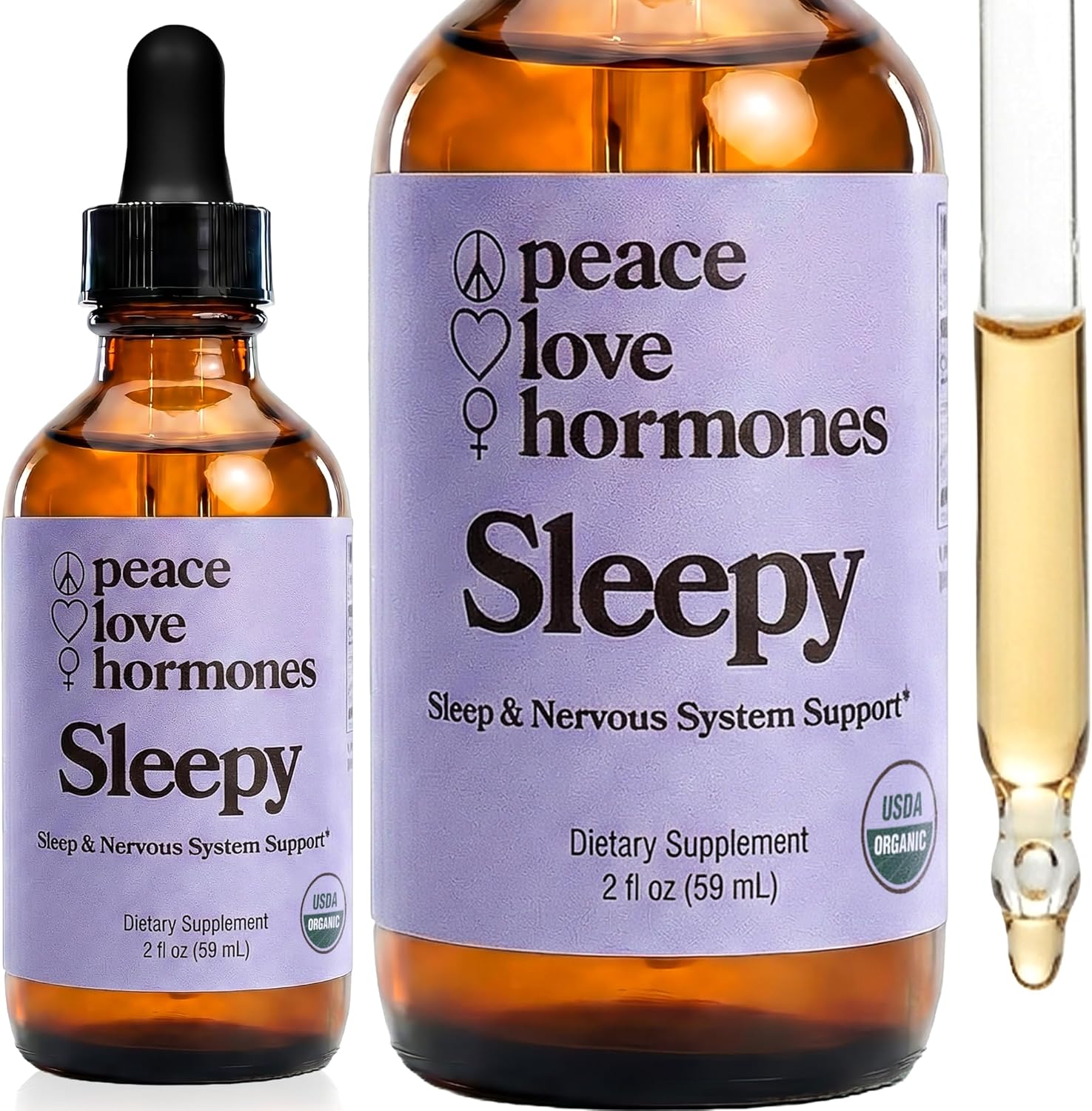 peace. love. hormones. Sleepy Natural Sleep Aid & Nervous System Support – Herbal Supplement – Helps Promote Deeper Sleep, Calming Mood, and Recovery – Non-Drowsy Herbal Formula