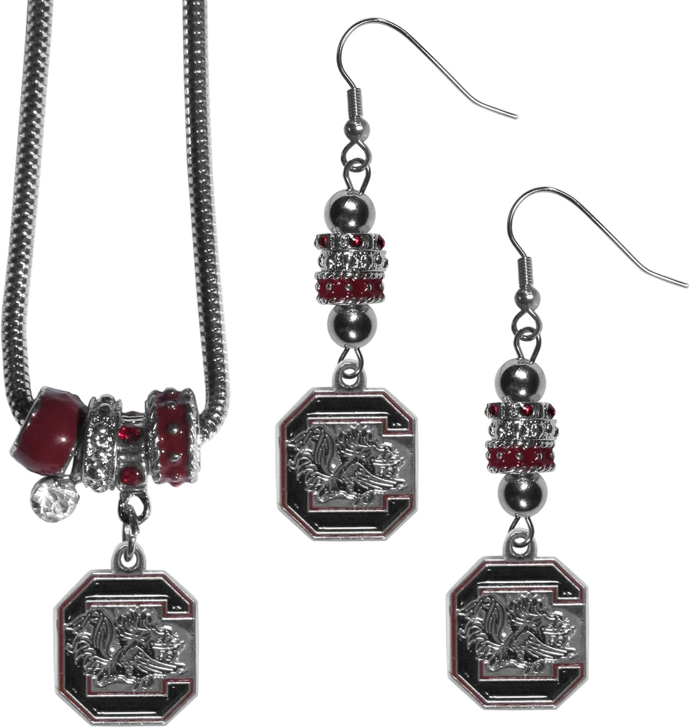 Siskiyou Sports NCAA womens Euro Bead Earrings and Necklace Set