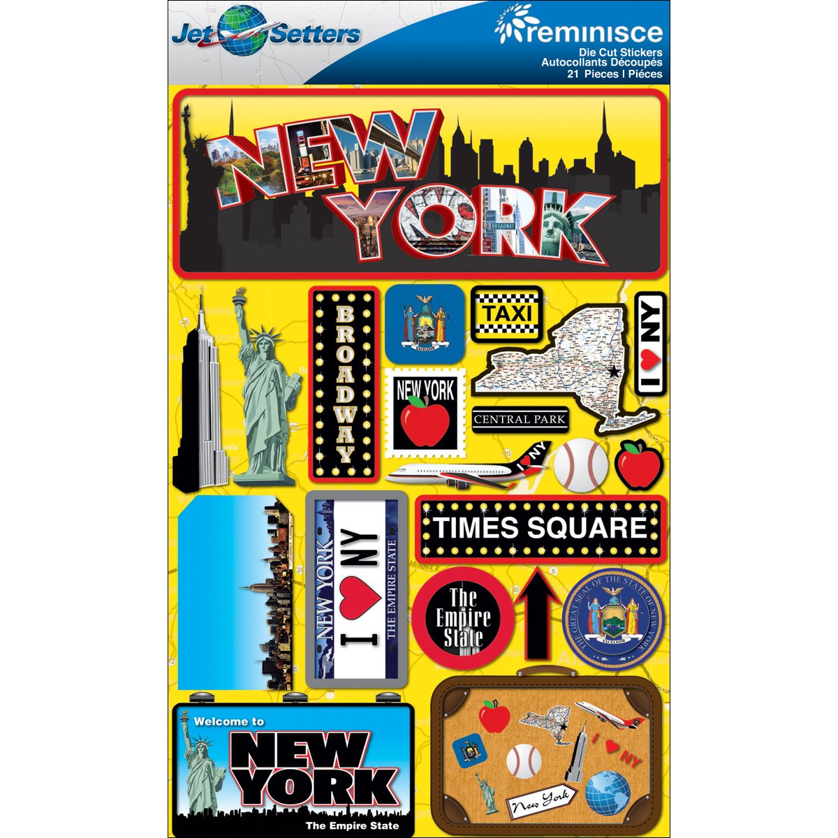 Reminisce Jet Setters 2 3-Dimensional Sticker, New York