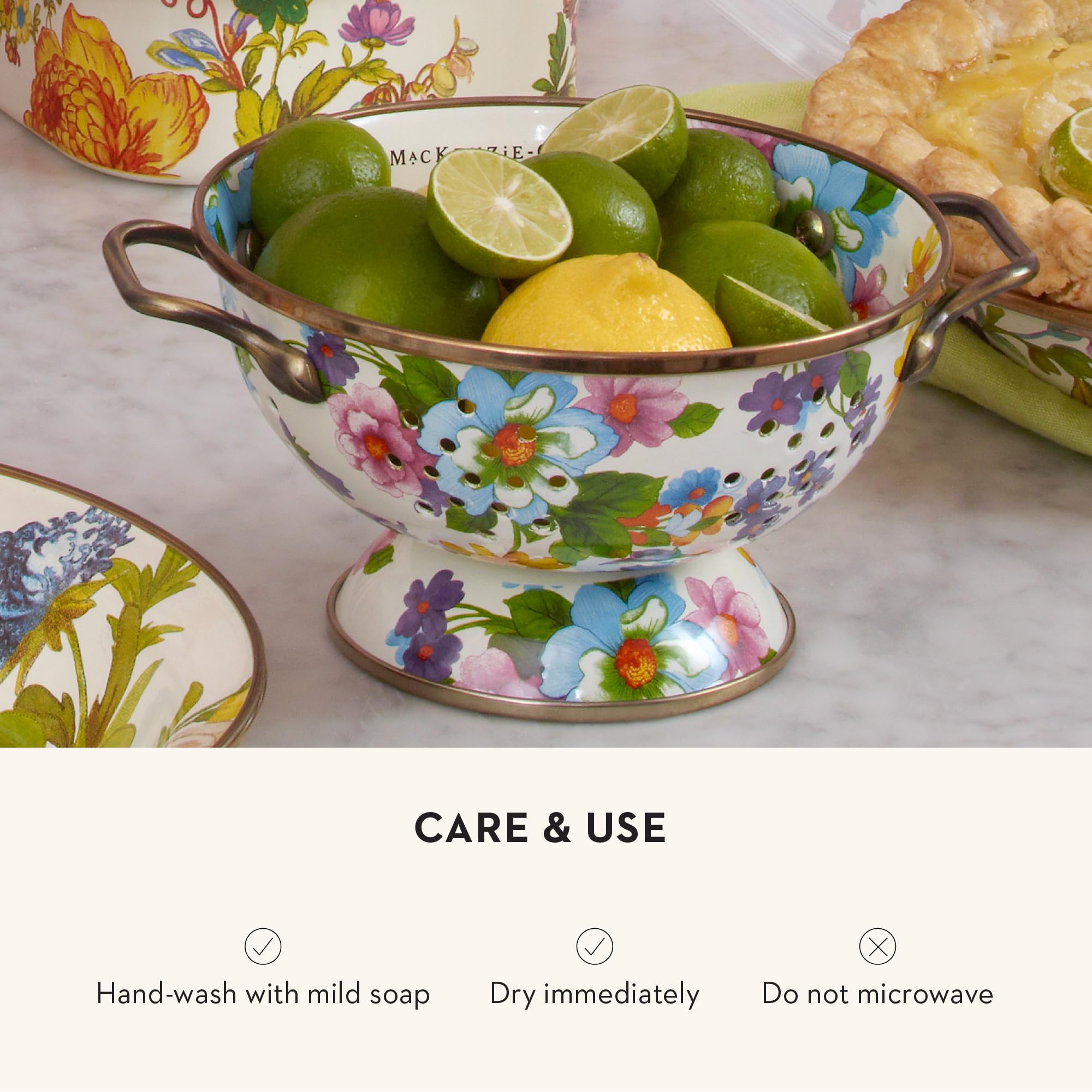 Amazon.com: MACKENZIE-CHILDS Enamel Colander, Decorative Kitchen