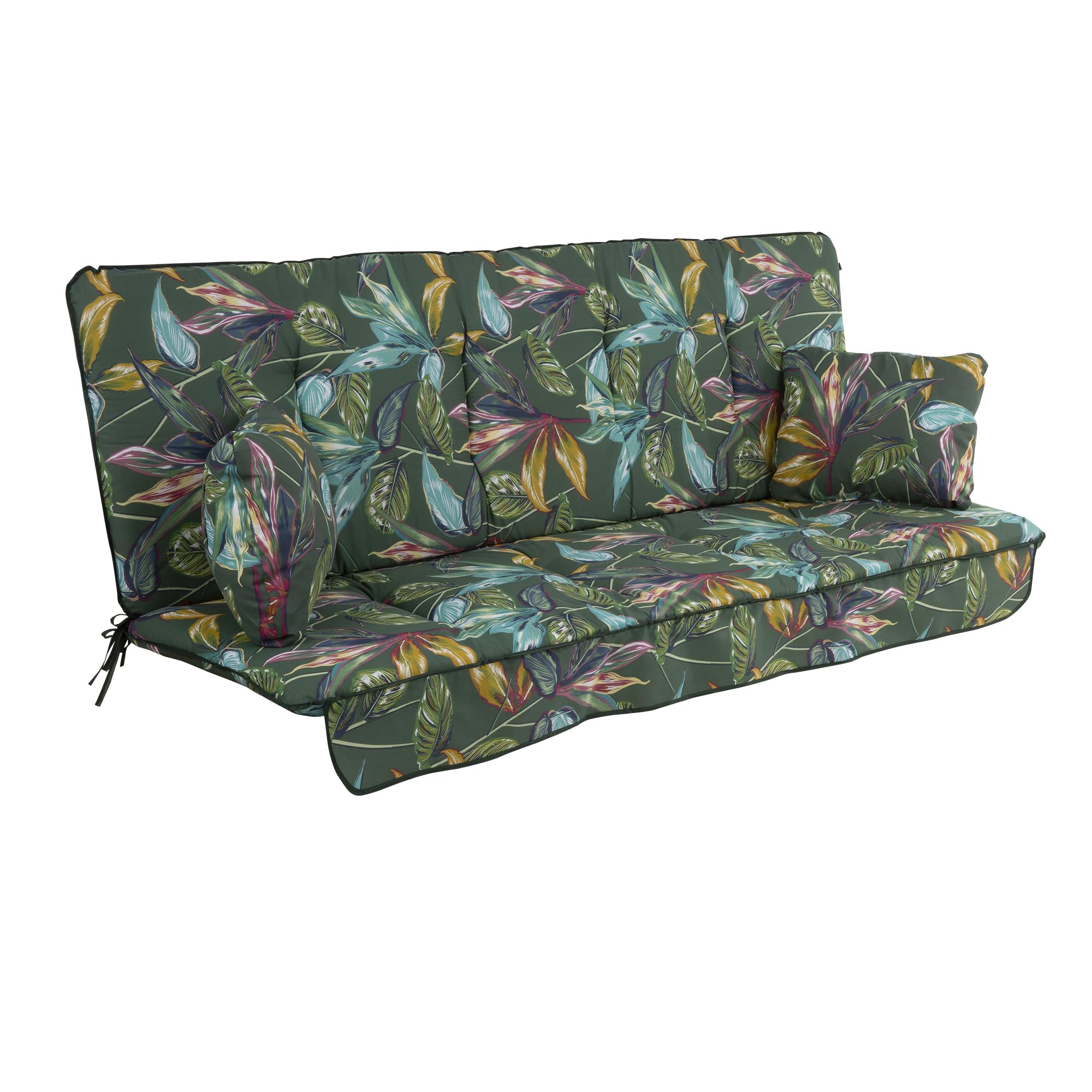 PATIO Ersatzpolster Hollywoodschaukel 170 cm Umbria Bankauflage mit Seitenkissen Volant vorne
