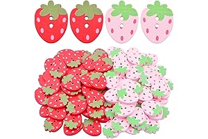 Adorable Strawberry Wooden Buttons: Enhance Your DIY Creations with Fruity Charm