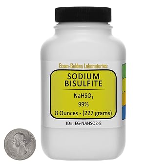 Sodium Bisulfite [NaHSO3] 99+% Food Grade Powder 8 Oz in a Bottle