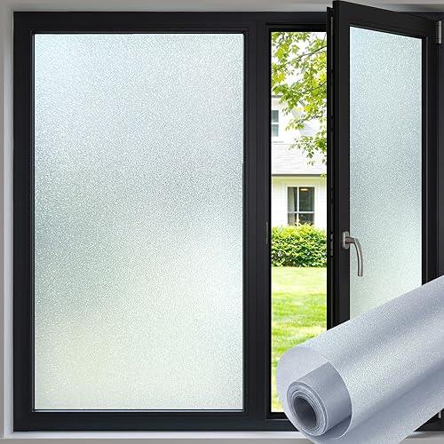 Miniatura 21 de Qualsen Película de privacidad para ventana, película de vidrio esmerilado de atractivo visual 3D, adherencia estática, bloqueo UV, extraíble