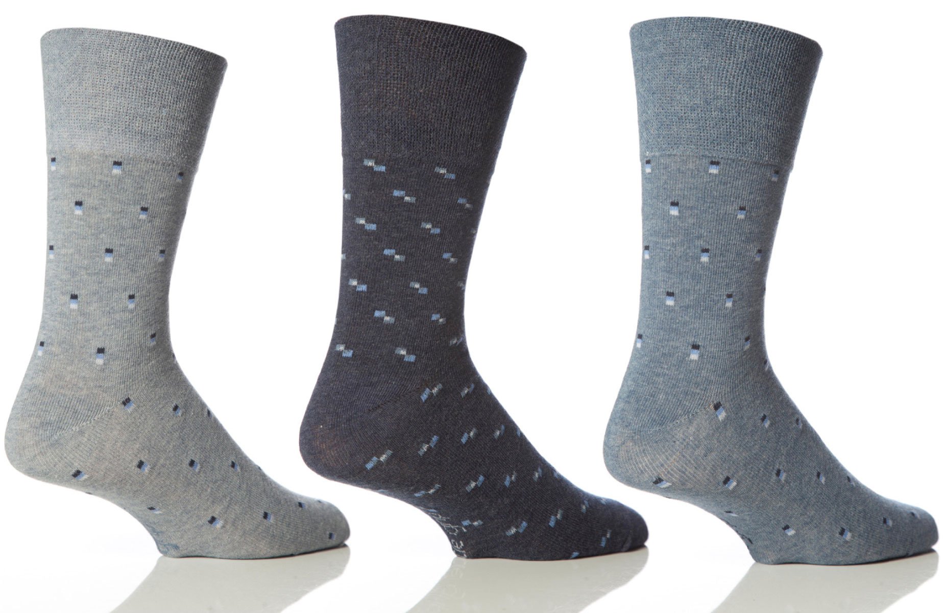 6 Pairs Mens Gentle Grip HoneyCombe Top Non Elastic Socks by Drew Brady / 26 ...