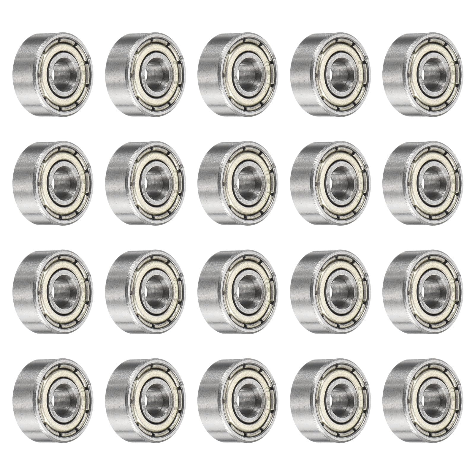 QUARKZMAN 20 sztuk łożysk kulkowych 623zz 3x10x4mm stal wysokowęglowa podwójnie uszczelnione łożyska do silników elektrycznych, urządzeń gospodarstwa domowego, maszyn ogrodniczych srebrne