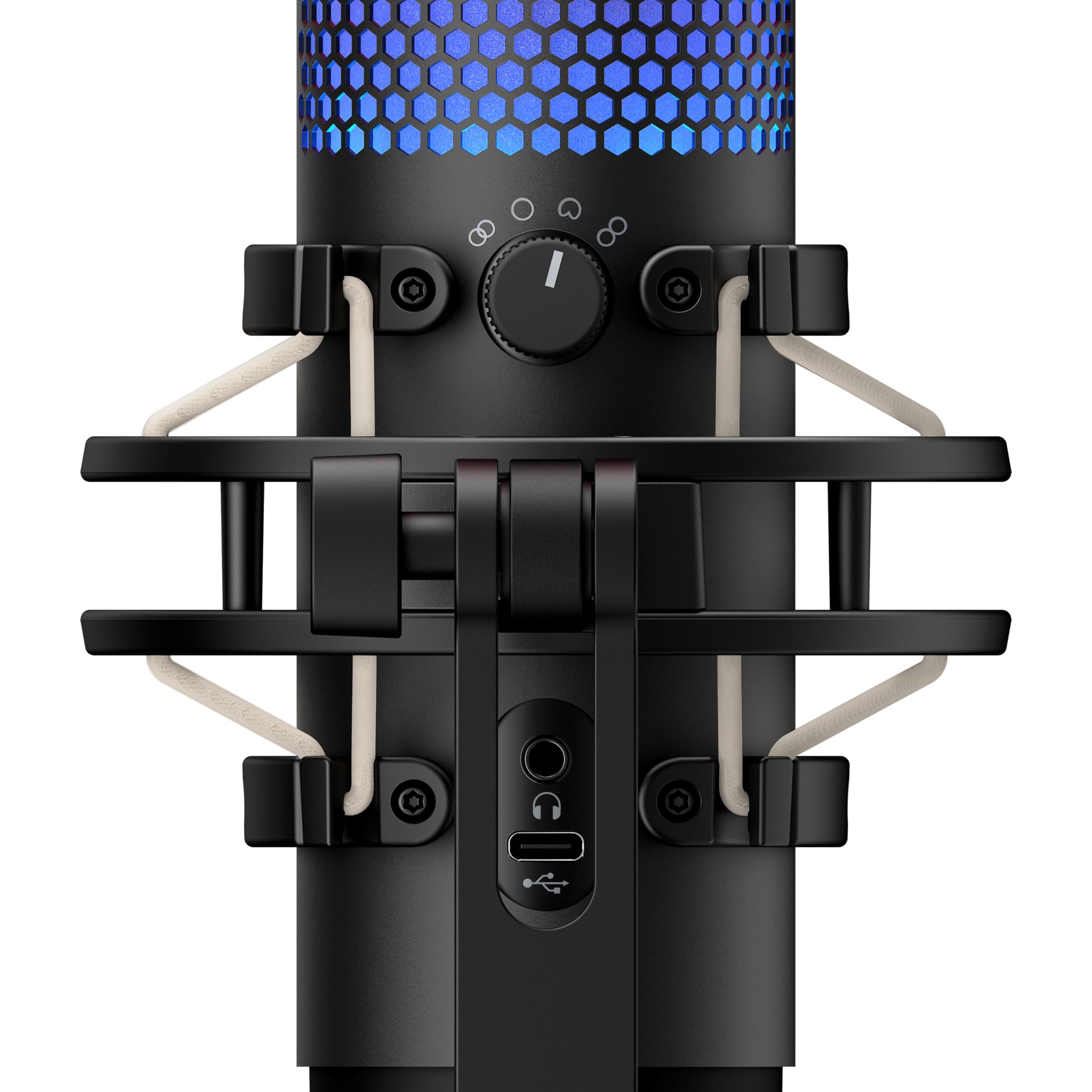 HyperX QuadCast S – Micro USB à condensateur RGB pour PC, PS4 et Mac, support anti-vibrations, Filtre anti-pop, Jeux, Streaming, Podcasts, Twitch, YouTube, Discord