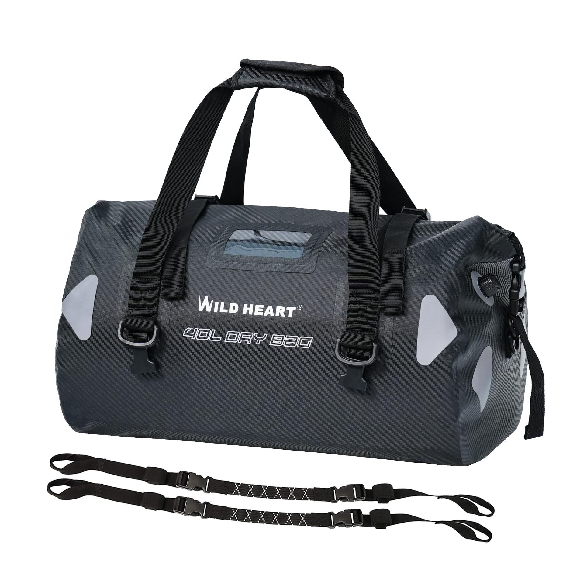 Willd Heart Bolsa de Equipaje Impermeable 40l 66l 100l, con Soldadura, apropiada para piragüismo, Campamento, Remo, Moto — view 16