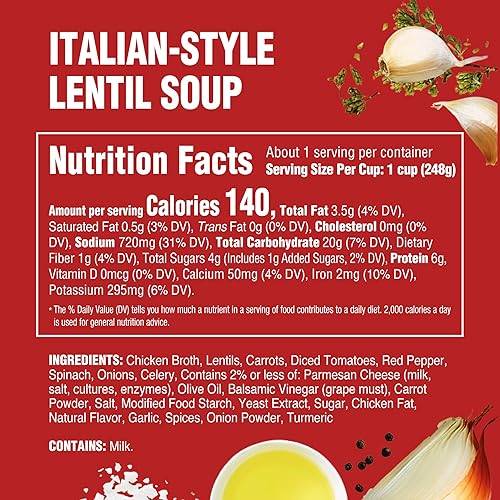 Miniatura 2 de Rao's - Sopa italiana de lentejas hecha para el hogar, 16 onzas, sopa tradicional italiana para calentar y servir, hecha con ingredientes de primera