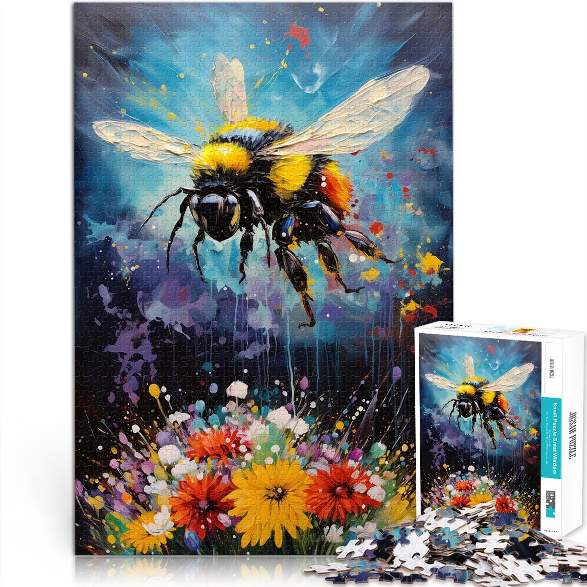 Jigsaw Puzzles 1000 Piece for teenagers art bee Spielzeug für die ganze Familie Geburtstagsgeschenk, Geschenke, Wandkunst38x26cm — image 1