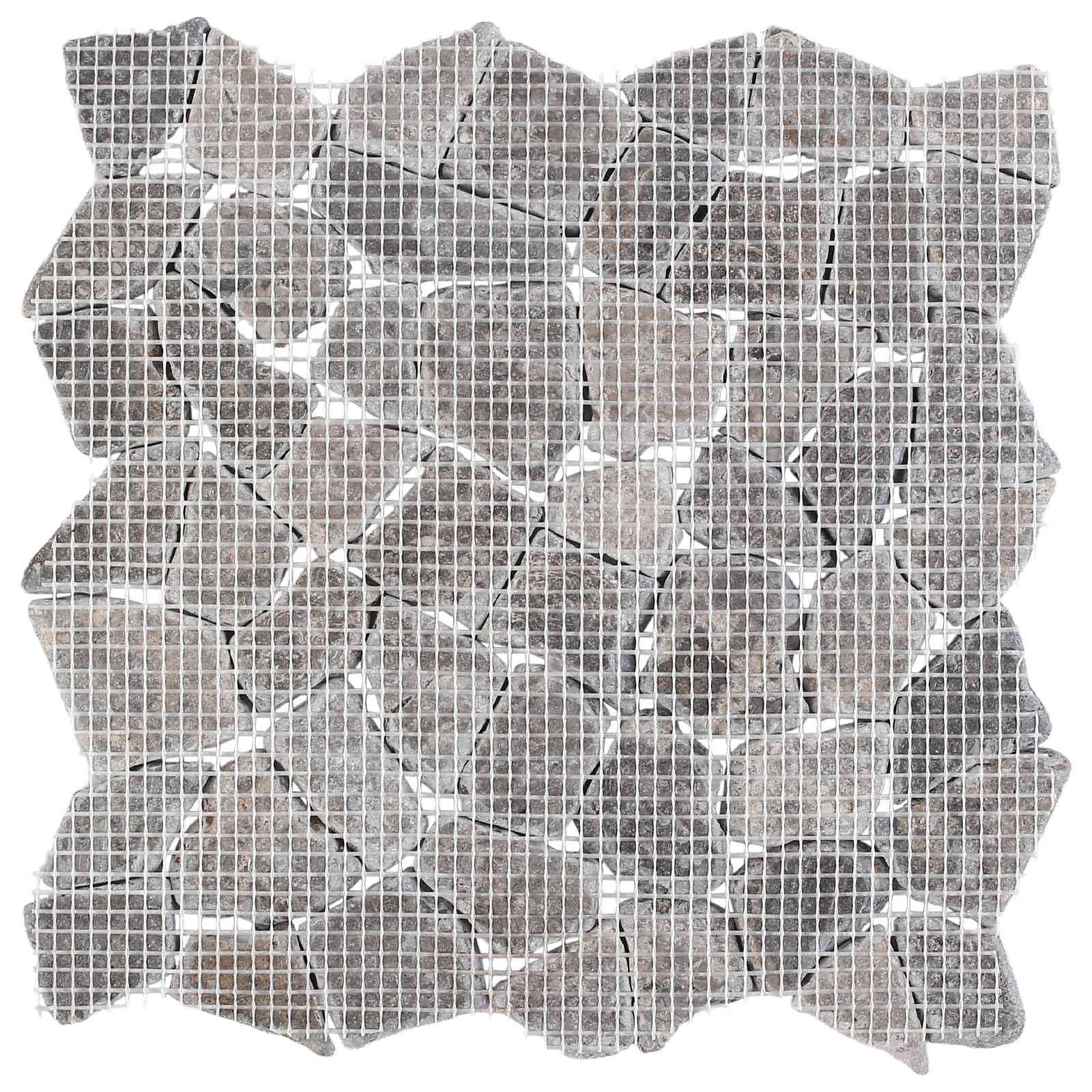 Płytki mozaikowe, jasnoszare, marmurowe, 30 x 30 cm, z wytrzymałą siatką, 11 sztuk, wodoodporne, do wykładziny podłogowej, na ścianę, do kuchni, łazienki, przedpokoju i na zewnątrz