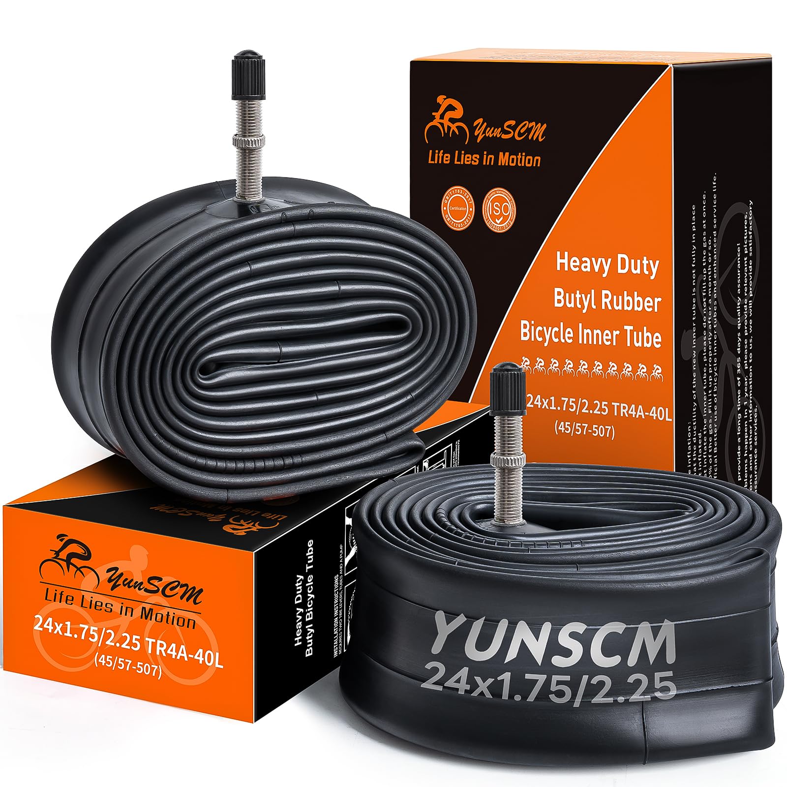2 Pack Of 24 Inch Bike Tube 24x1.75 1.95 2.10 2.125 2.20 2.25 - View #6