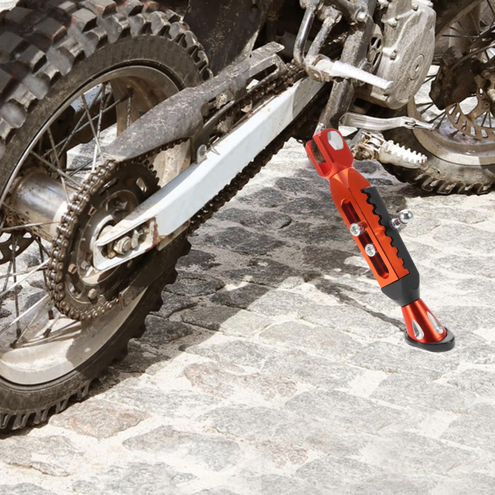 Béquille de Moto en Alliage D’Aluminium Réglable 20, 5-24, 5 Cm