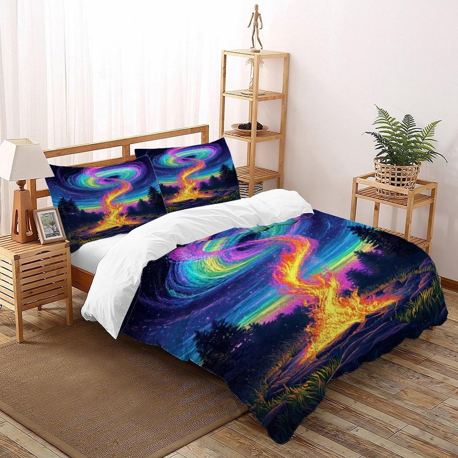 Housse couette galaxie gothique 260x220 cm : fini la couette qui glisse