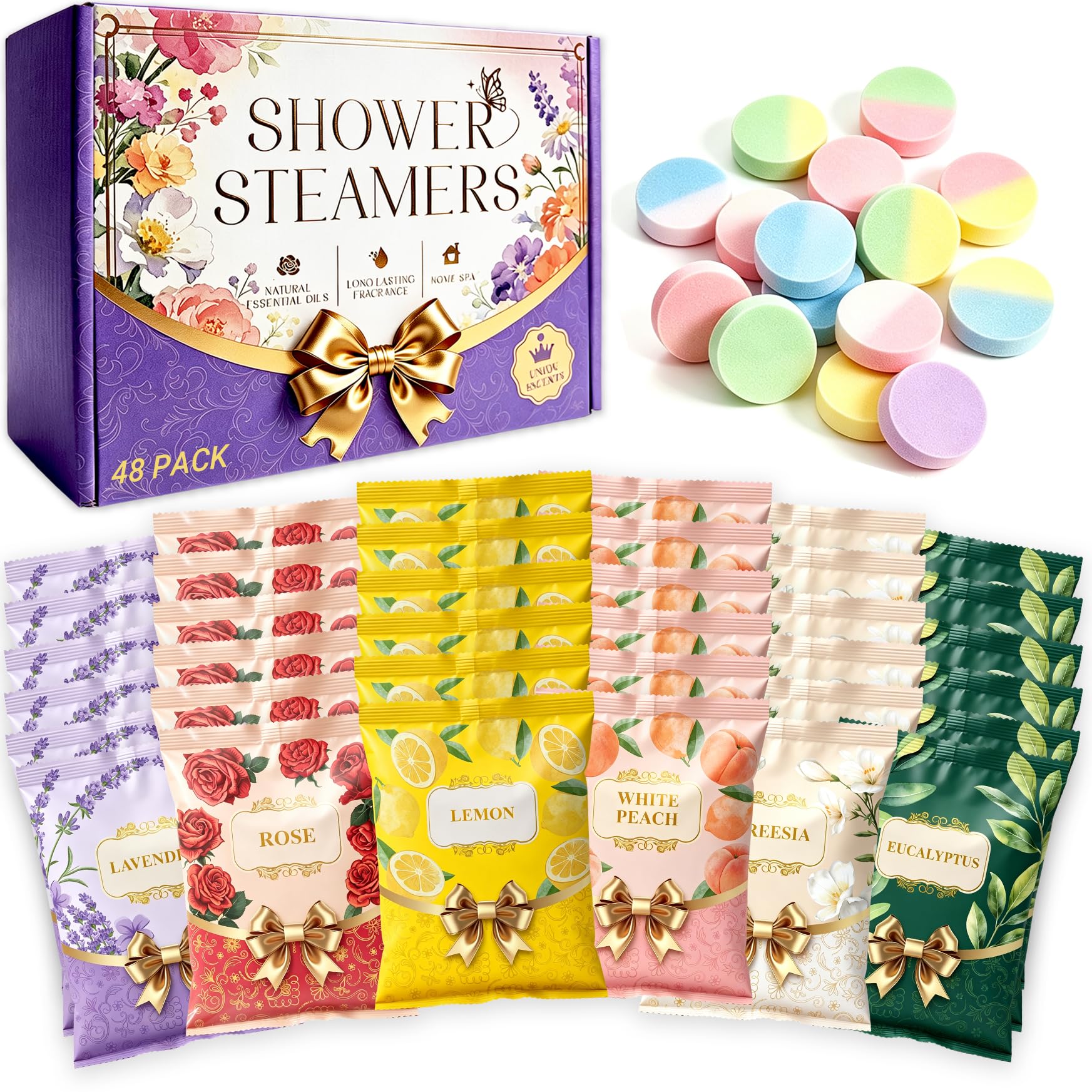 Aromatherapy Shower Steamers with Essential Oil Fragrance