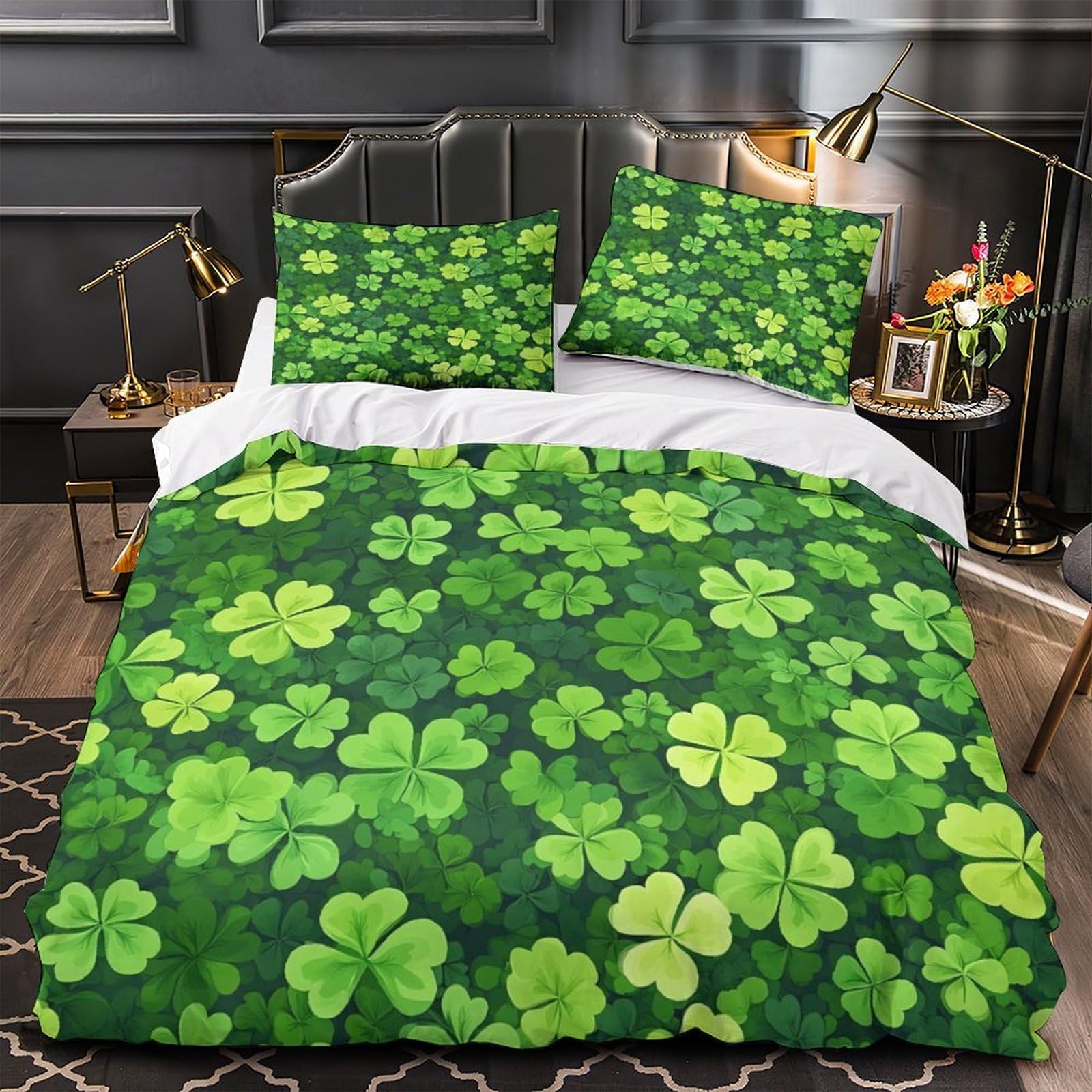 Parure de lit imprimé 3D 200x200 microfibre pour lit double