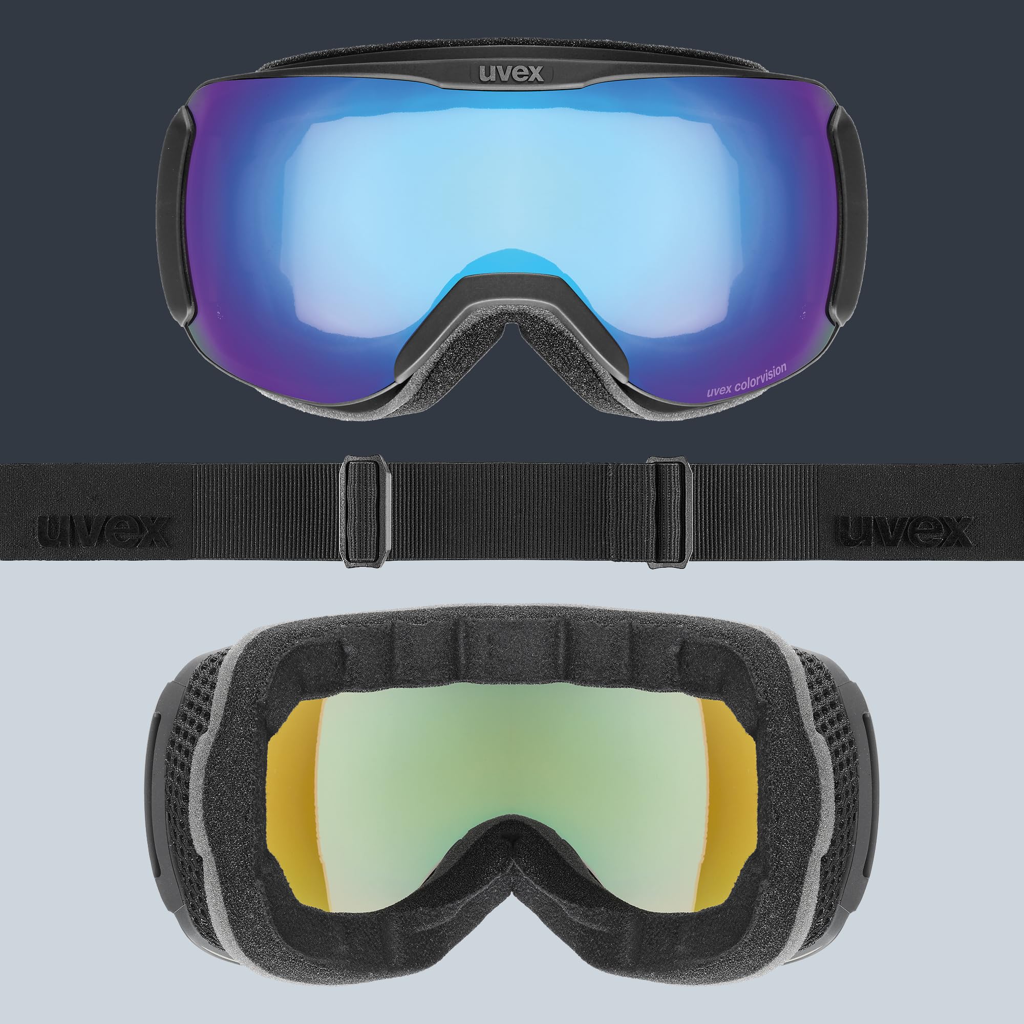 uvex downhill 2100 CV - kontrastverstärkende Skibrille mit schmalem Rahmen und extra weitem Sichtfeld für Damen und Herren