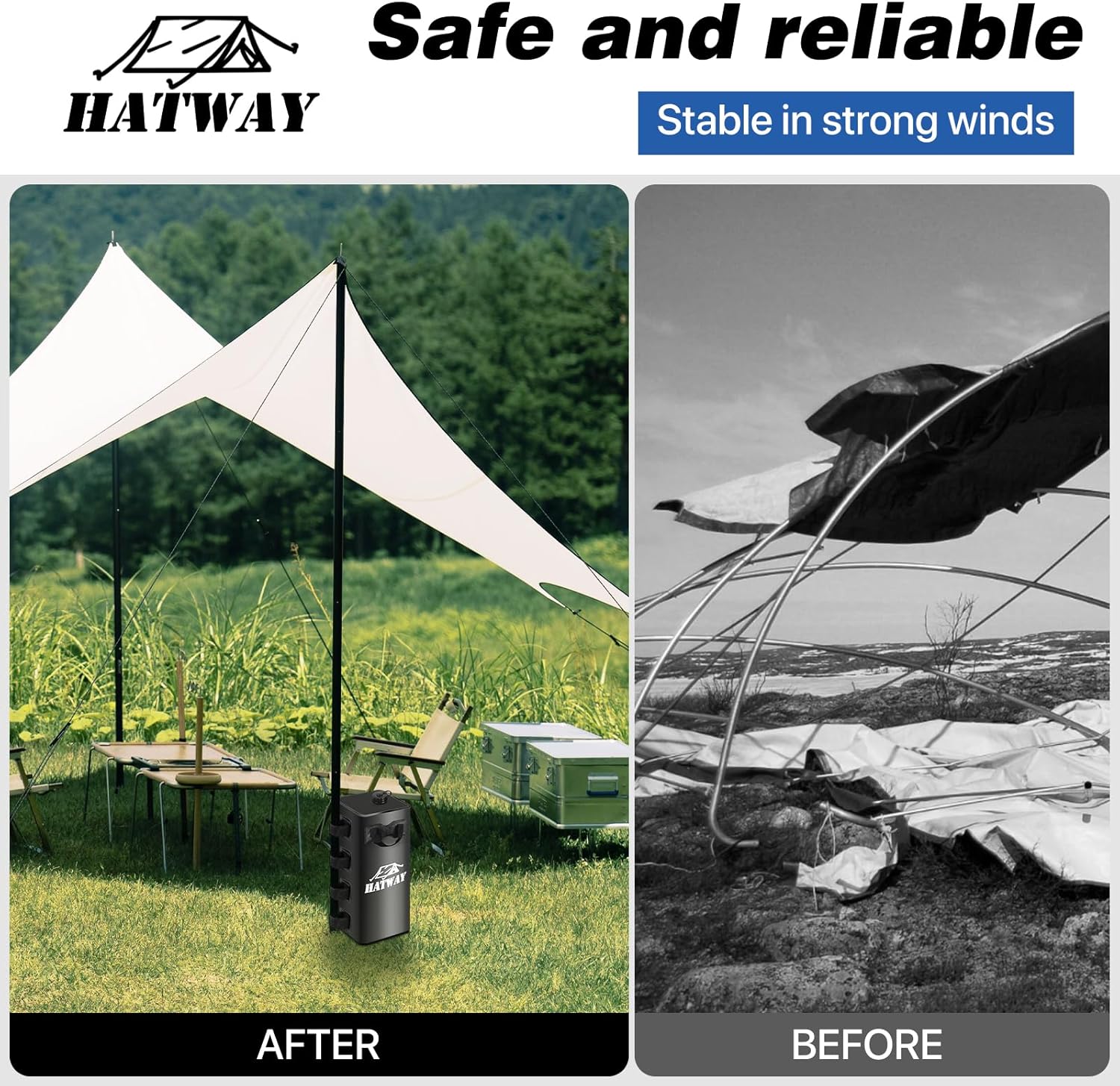 Hatway Canopy Water Weight Bag,220 LBS Water Tent Weights Set of 4 Leg Weights for Pop Up CanopyGazebo,Canopies,Tent-4 * 25L-Black