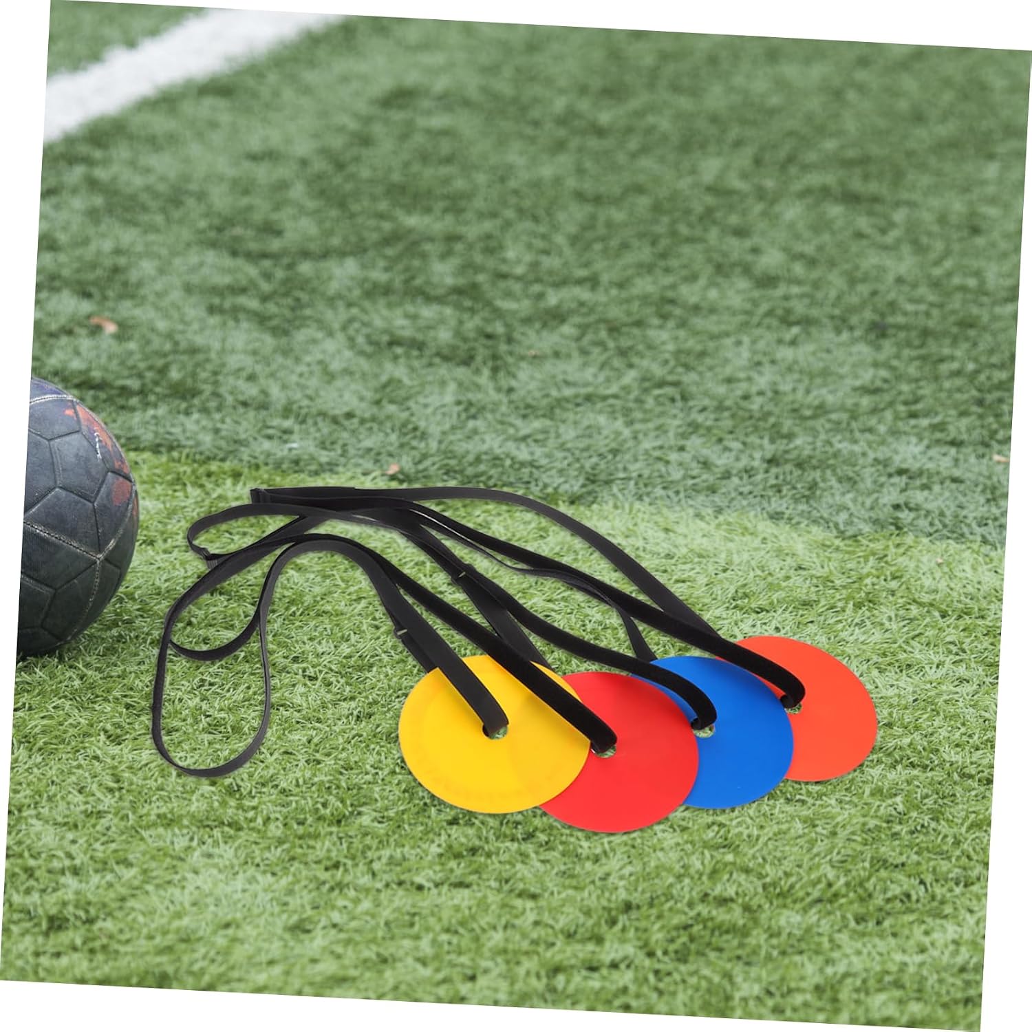 4pcs Hanging Soccer Training Discs Versatile Practice for Soccer Hockey and Baseball Accuracy Skills and
