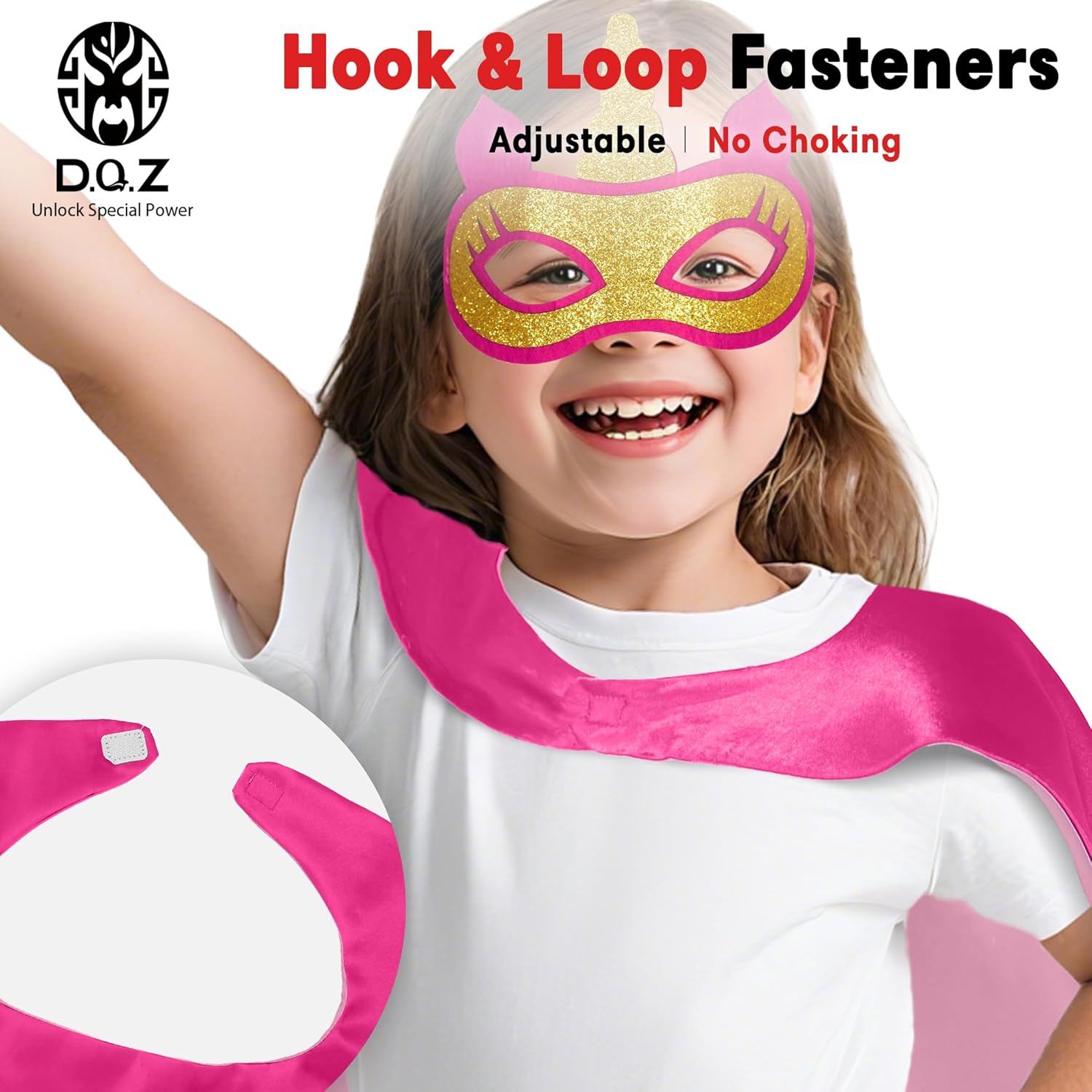 D.Q.Z Toddlers Super Hero Costumes for Girls Superhero-Capes Rainbow TuTu, Princess Dress Up Birthday Gifts for 3-6 - Image 4