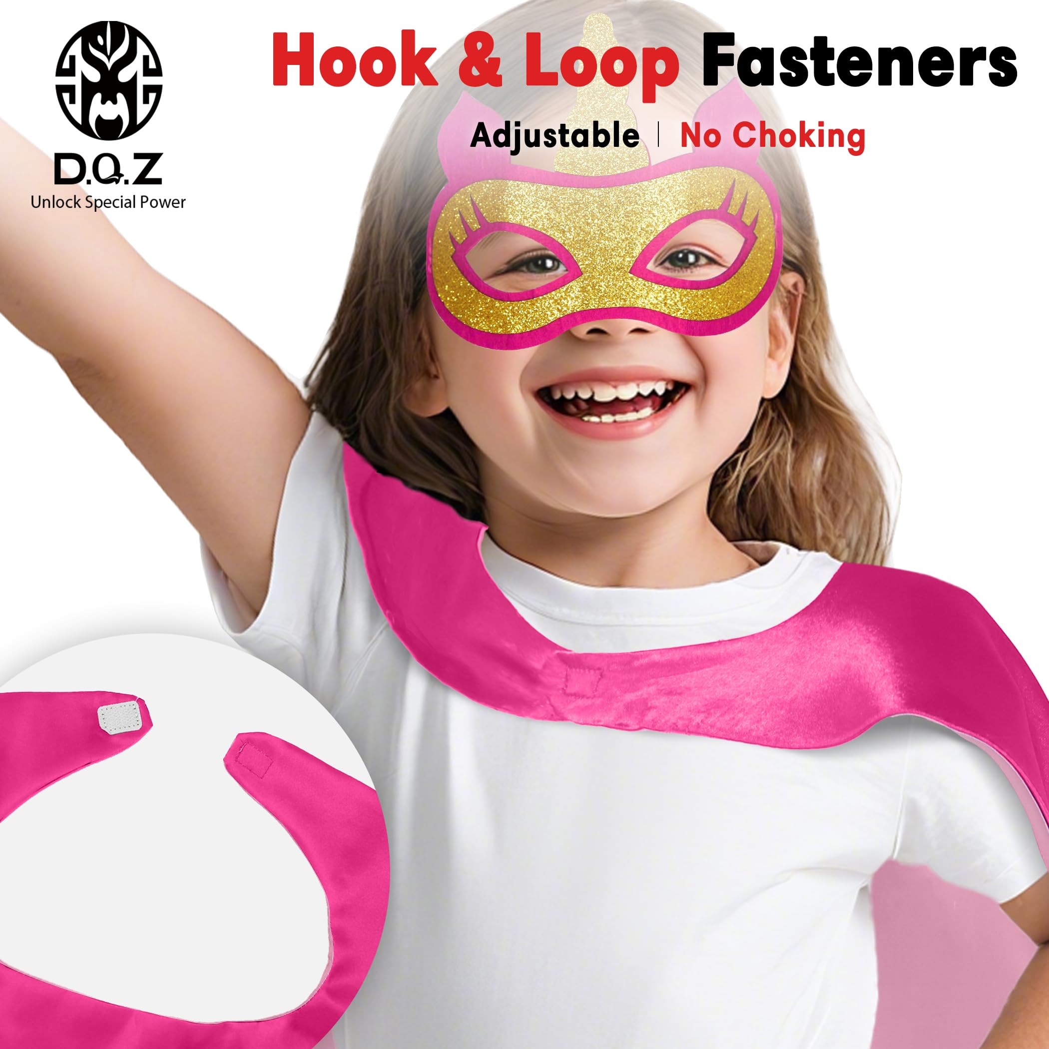D.Q.Z Super 'Super Sis' Cape & Mask Costume Set With Tutu - Big Sister Role Play Gift For Girls - View #10