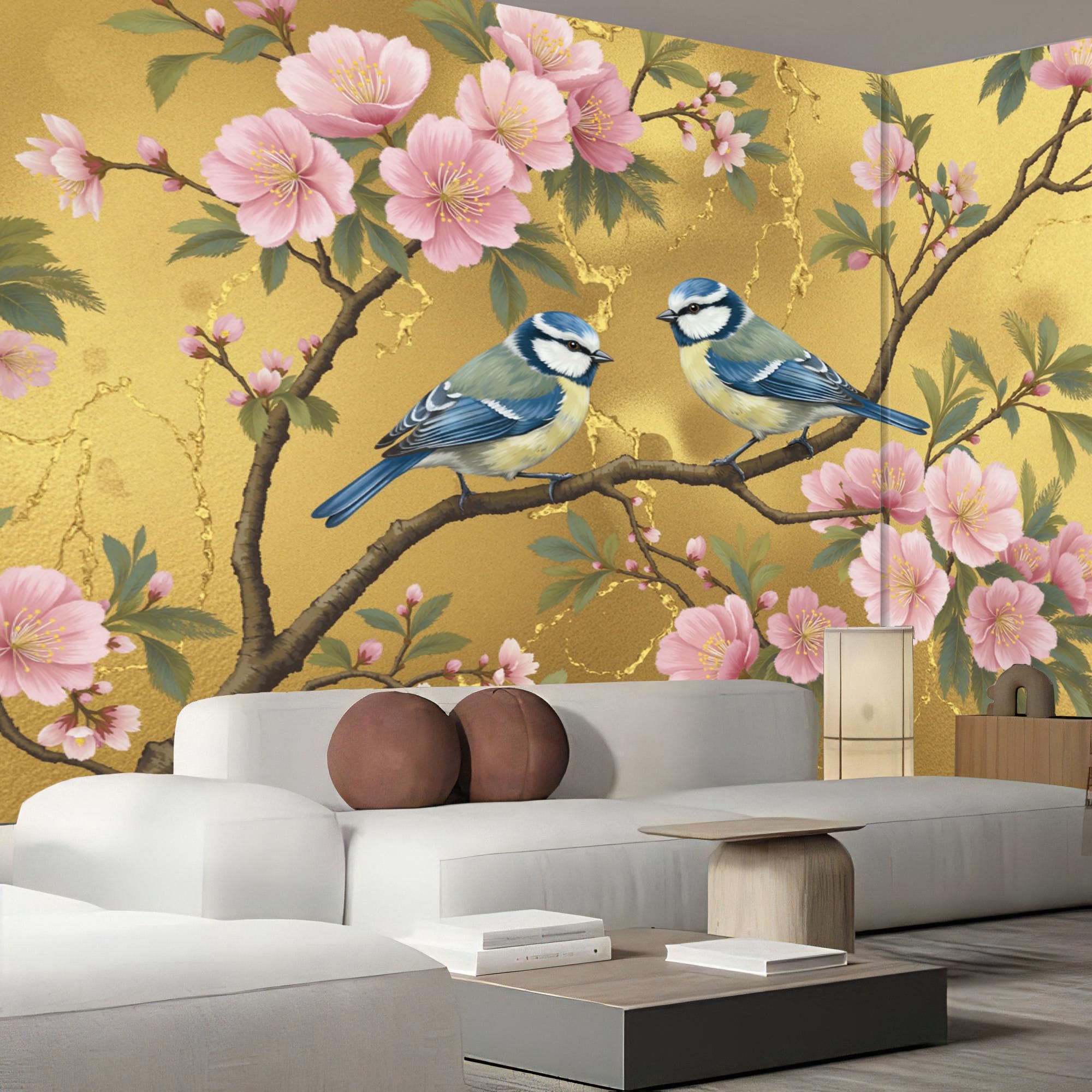 Papier Peint Panoramique Chinois pour Agrégir un Salon - Fresque Murale 3D