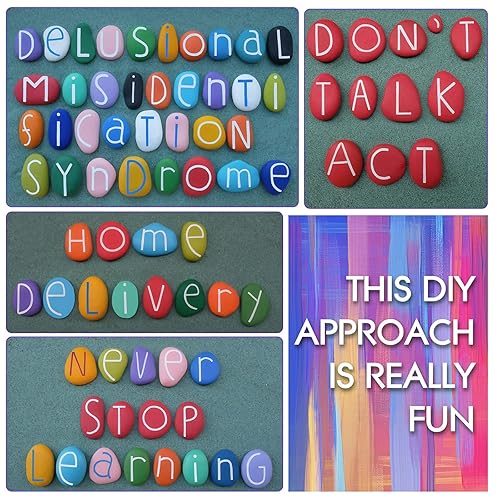 Miniatura 6 de cssopenss 120 rocas de pintura, rocas de río naturalmente grandes de 2 a 3 pulgadas para pintar, 120 piezas de rocas planas lisas para pintar,