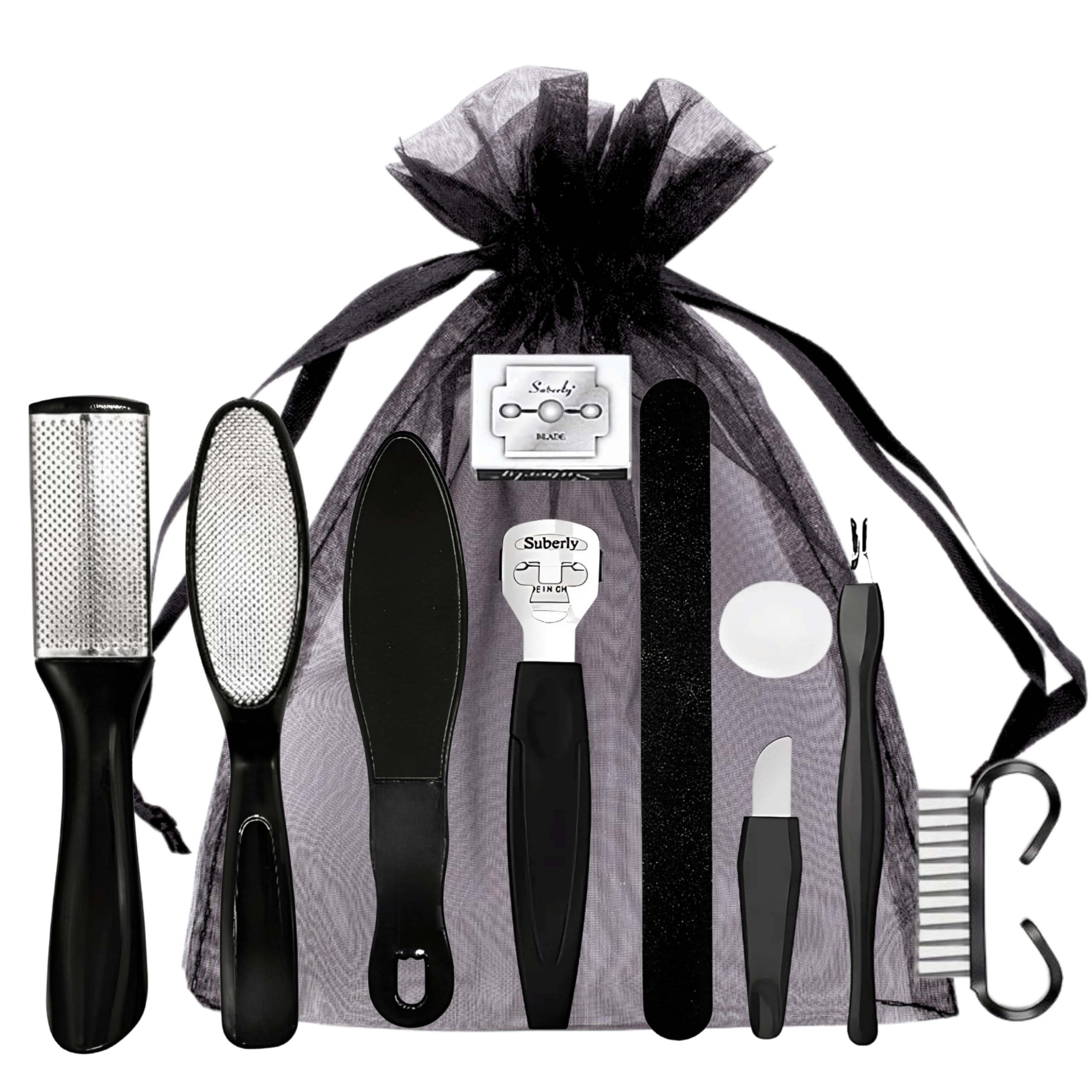 Professional Pedicure Sets for Feet 10 in 1 Stainless Steel Foot File Pedicure Set